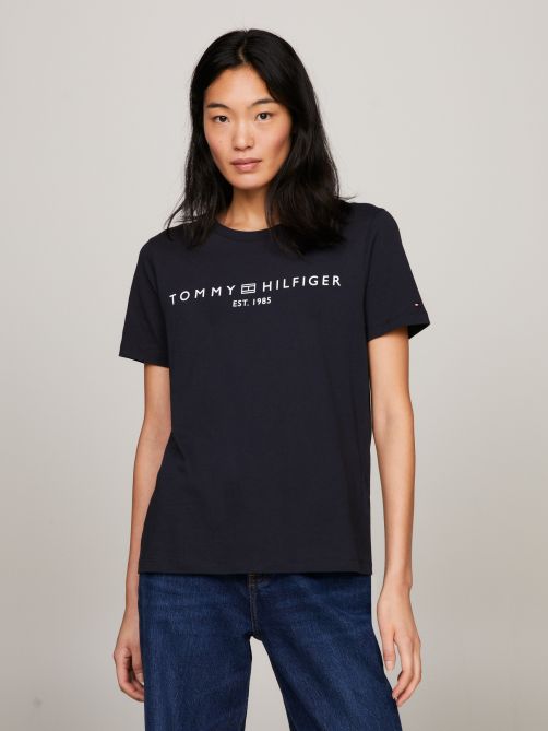 Navy blue tommy hilfiger t shirt women's cheap
