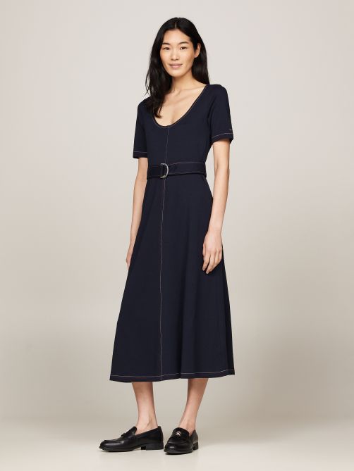 Navy tommy hilfiger dress store