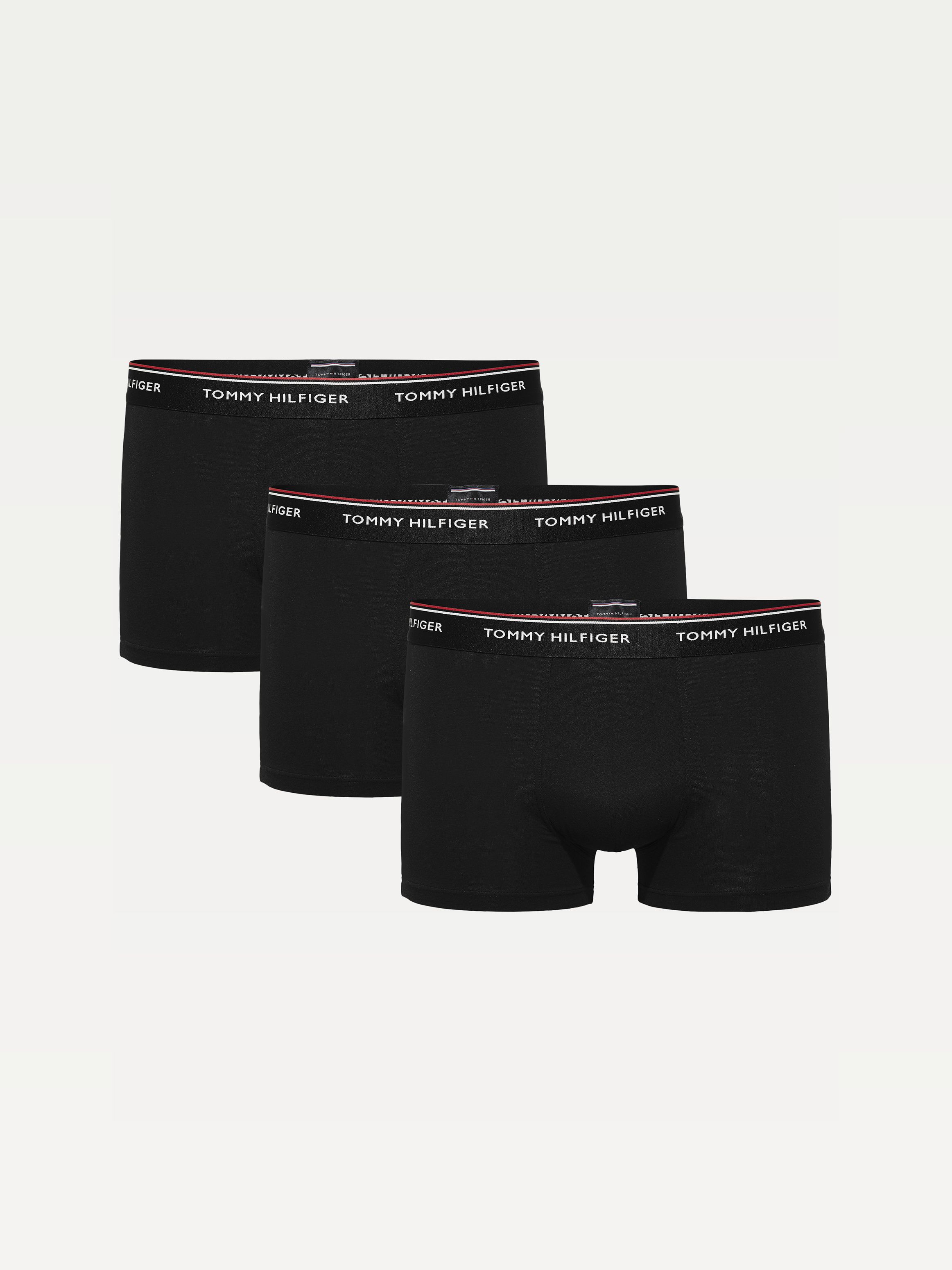 Men's 3-Pack Stretch Cotton Trunks in Black | Tommy Hilfiger UAE