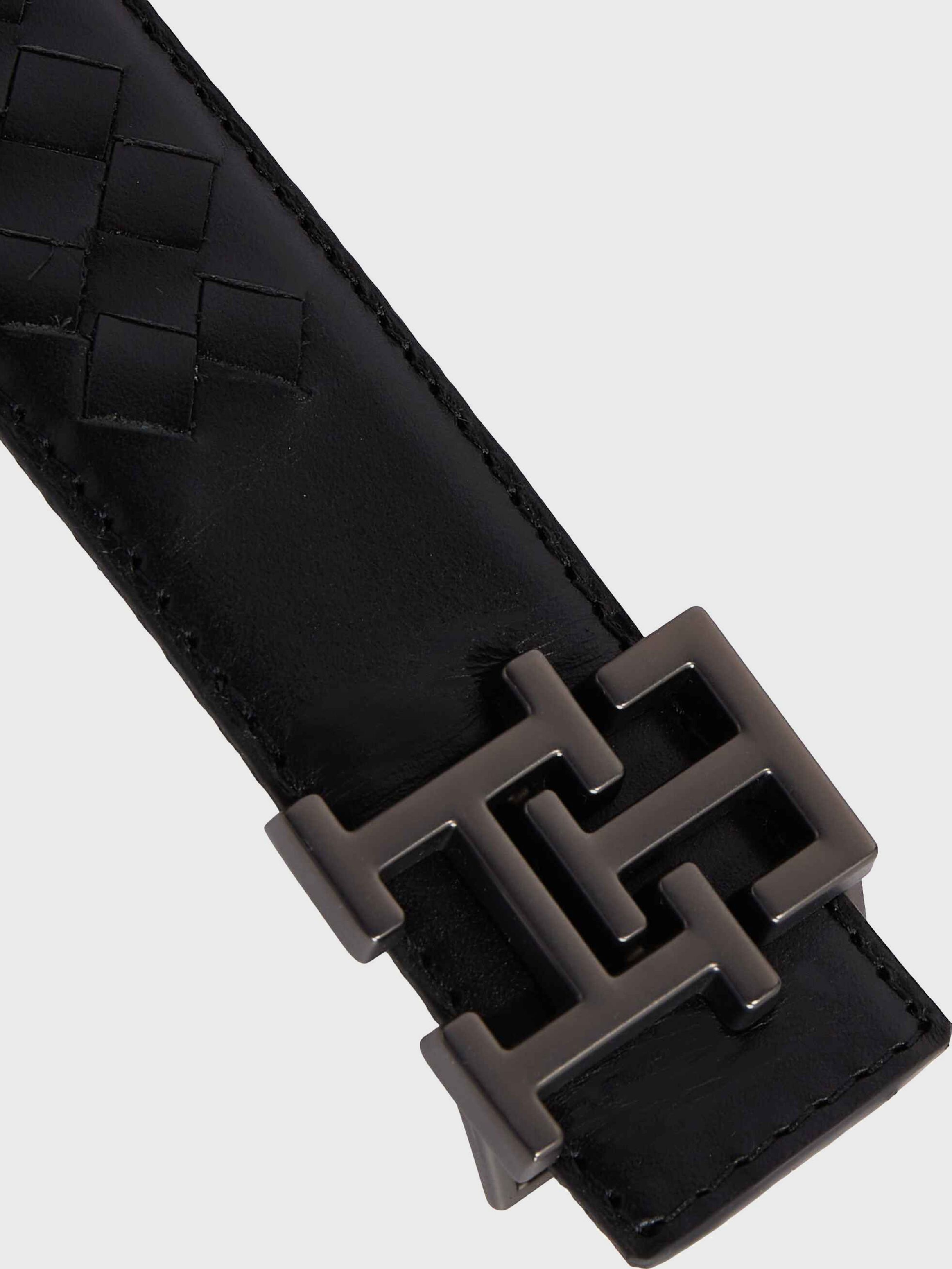 Monogram Emblem Plaque Leather Belt| Tommy Hilfiger