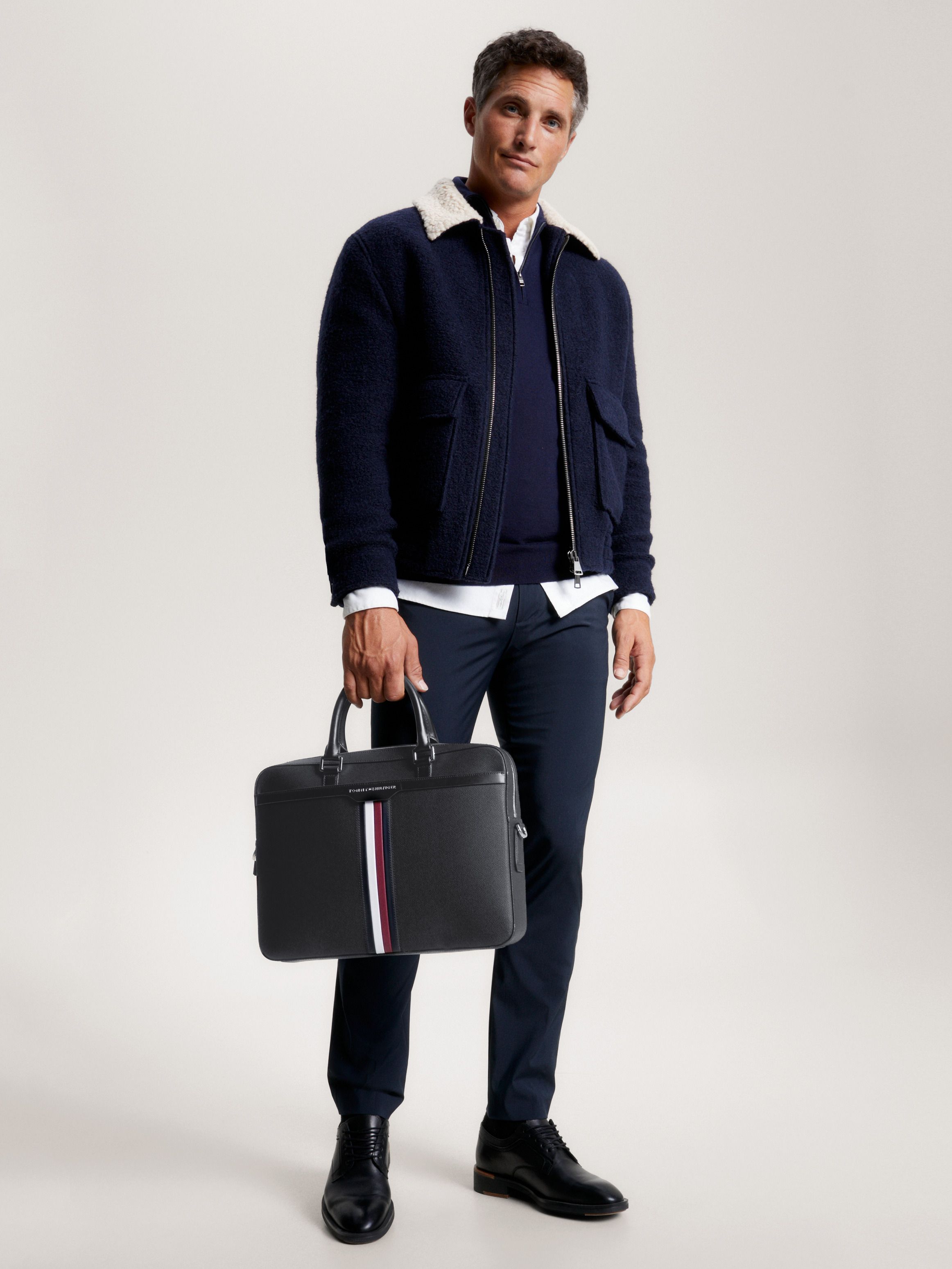 Coated Canvas Logo Laptop Bag | Tommy Hilfiger