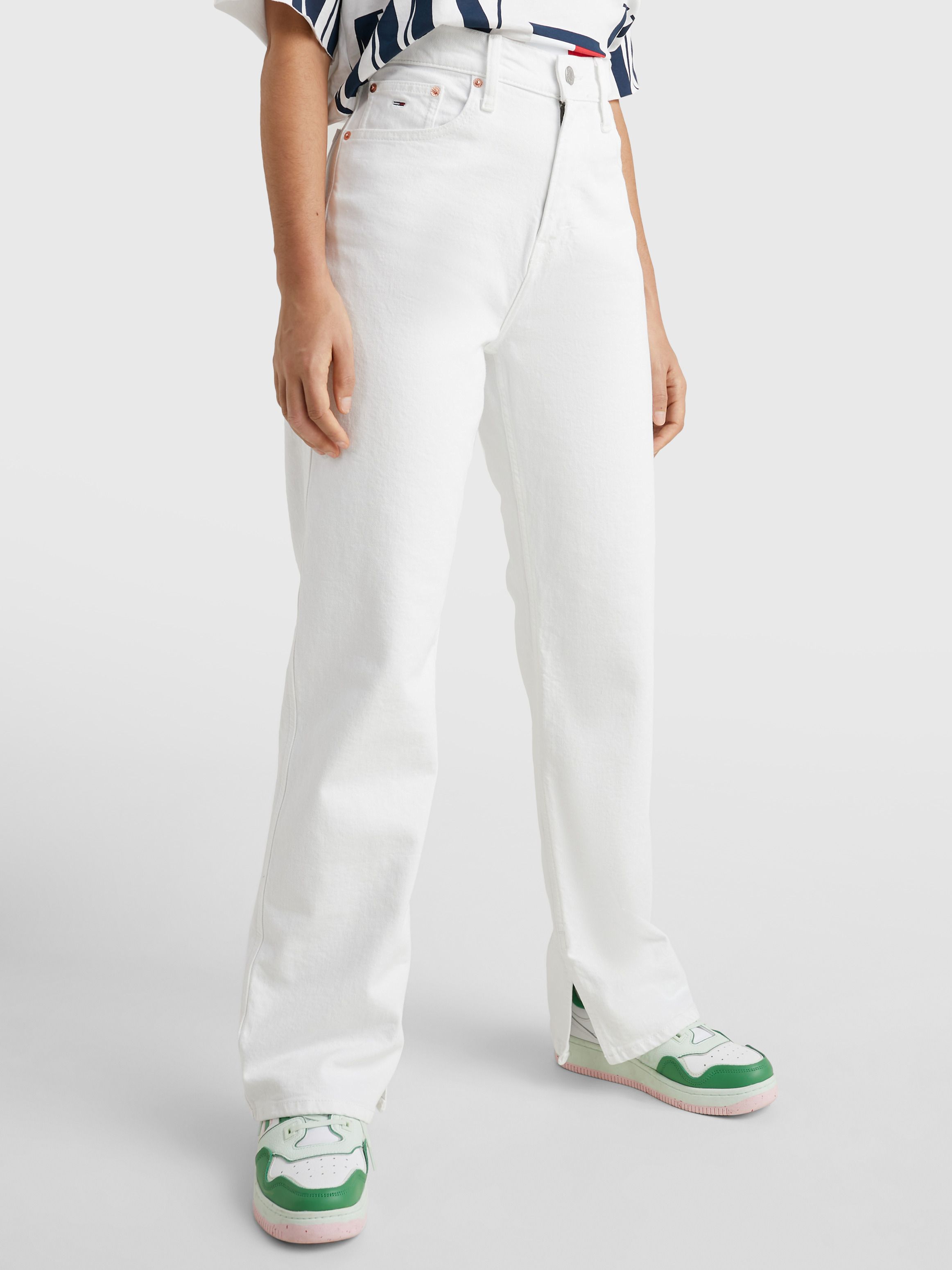 Betsy Mid Rise Wide Leg White Jeans | Tommy Hilfiger® UAE