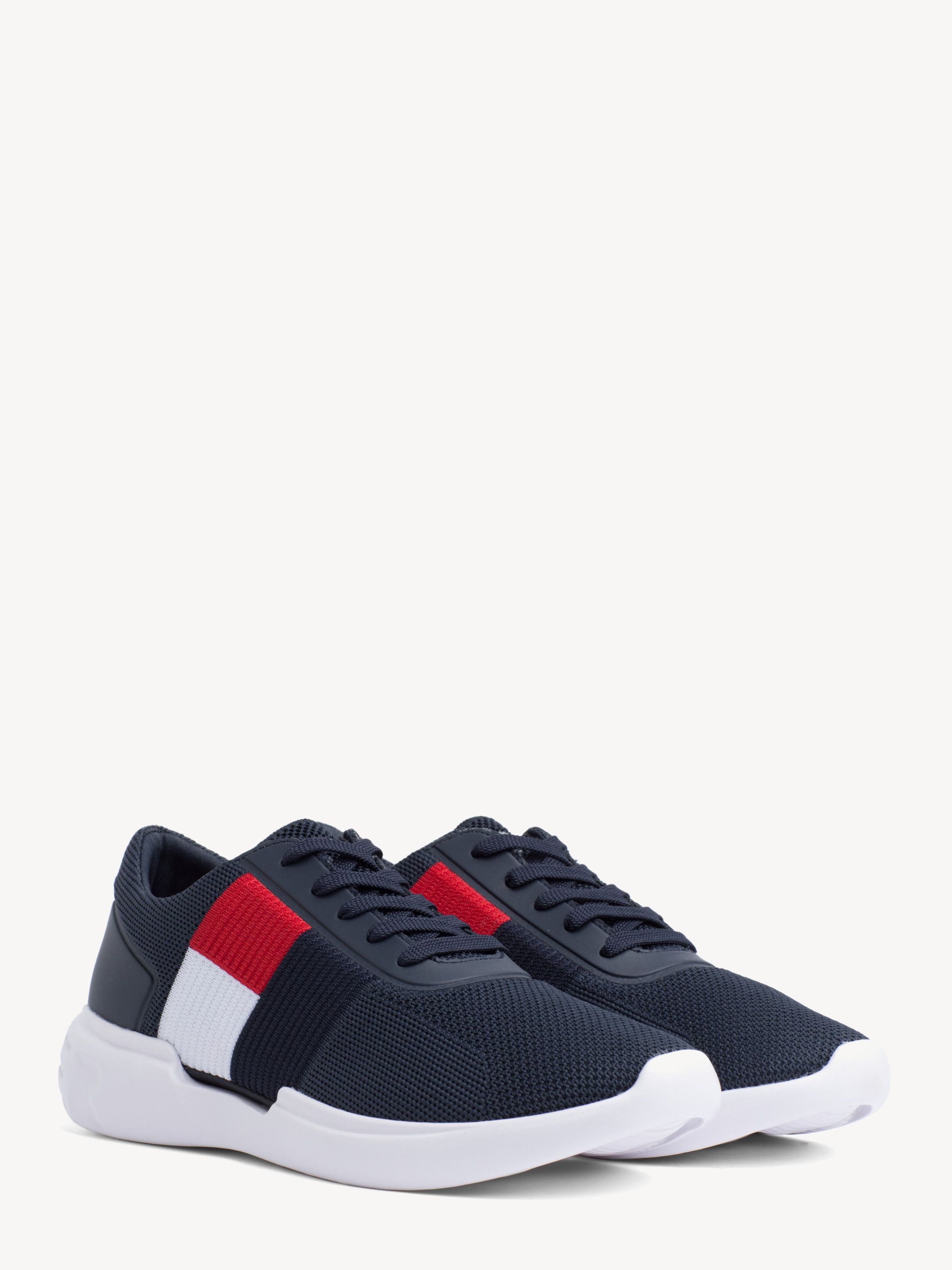 tommy hilfiger lightweight knitted flag trainers