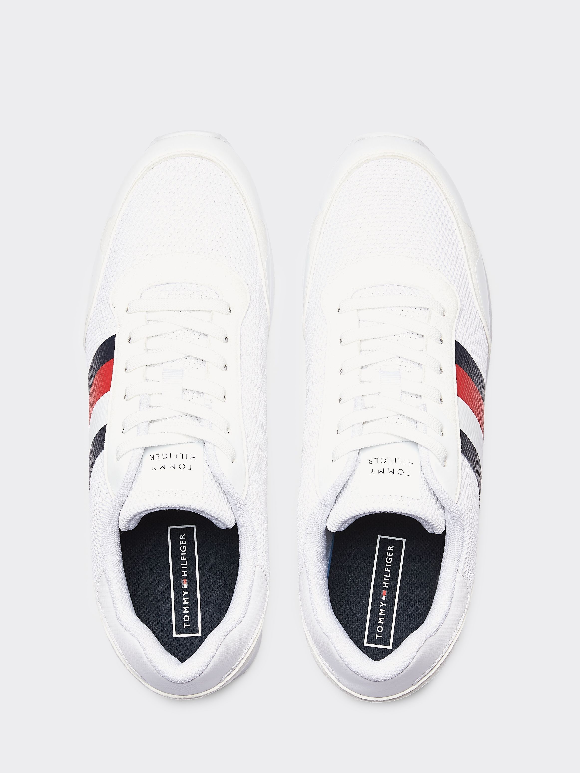 tommy hilfiger mixed texture trainers