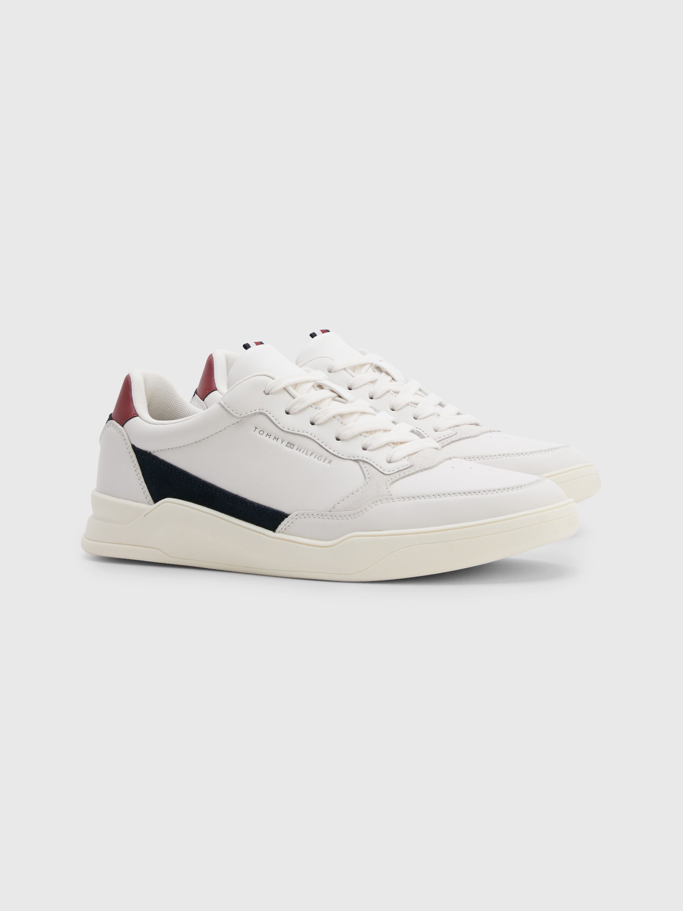 Elevated Leather Tonal Trainers | Tommy Hilfiger