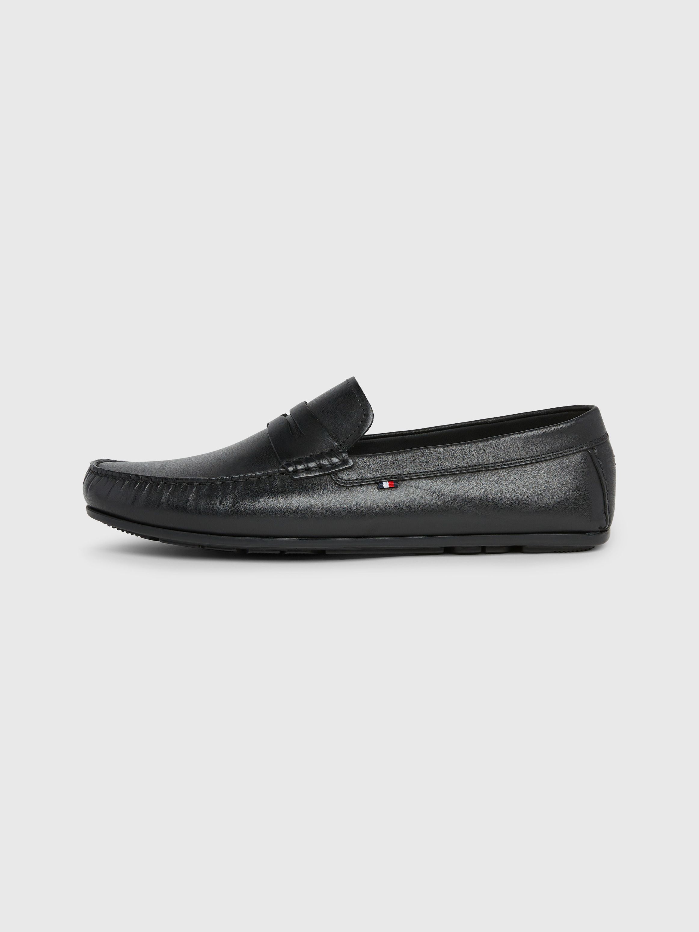 Signature Leather Slip-On Loafers | Tommy Hilfiger