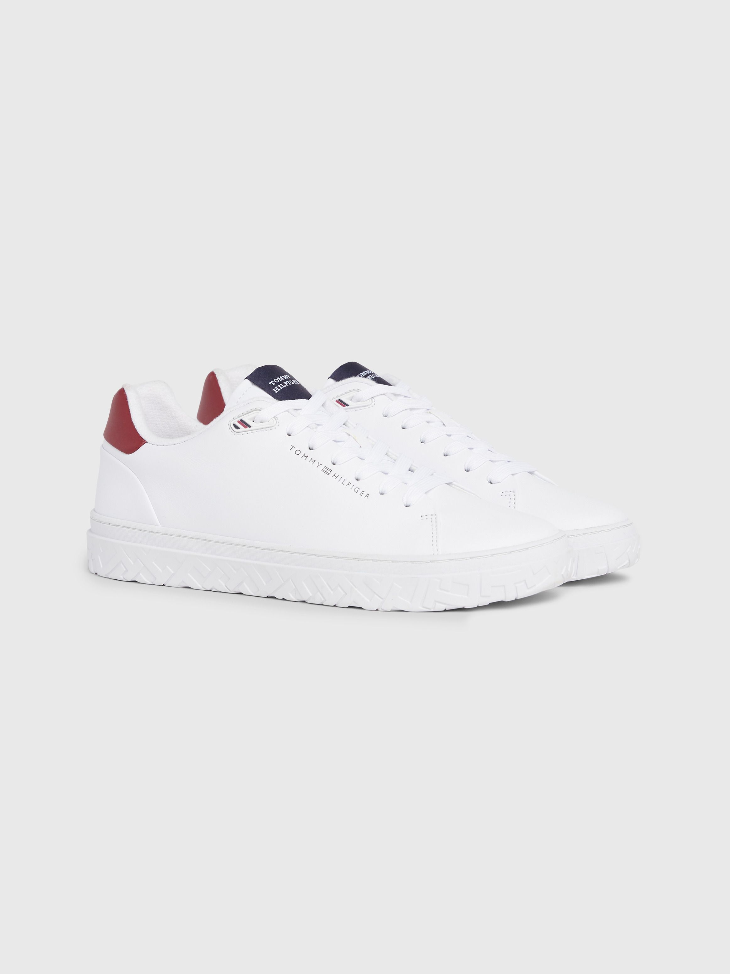 Leather TH Monogram Cupsole Trainers | Tommy Hilfiger