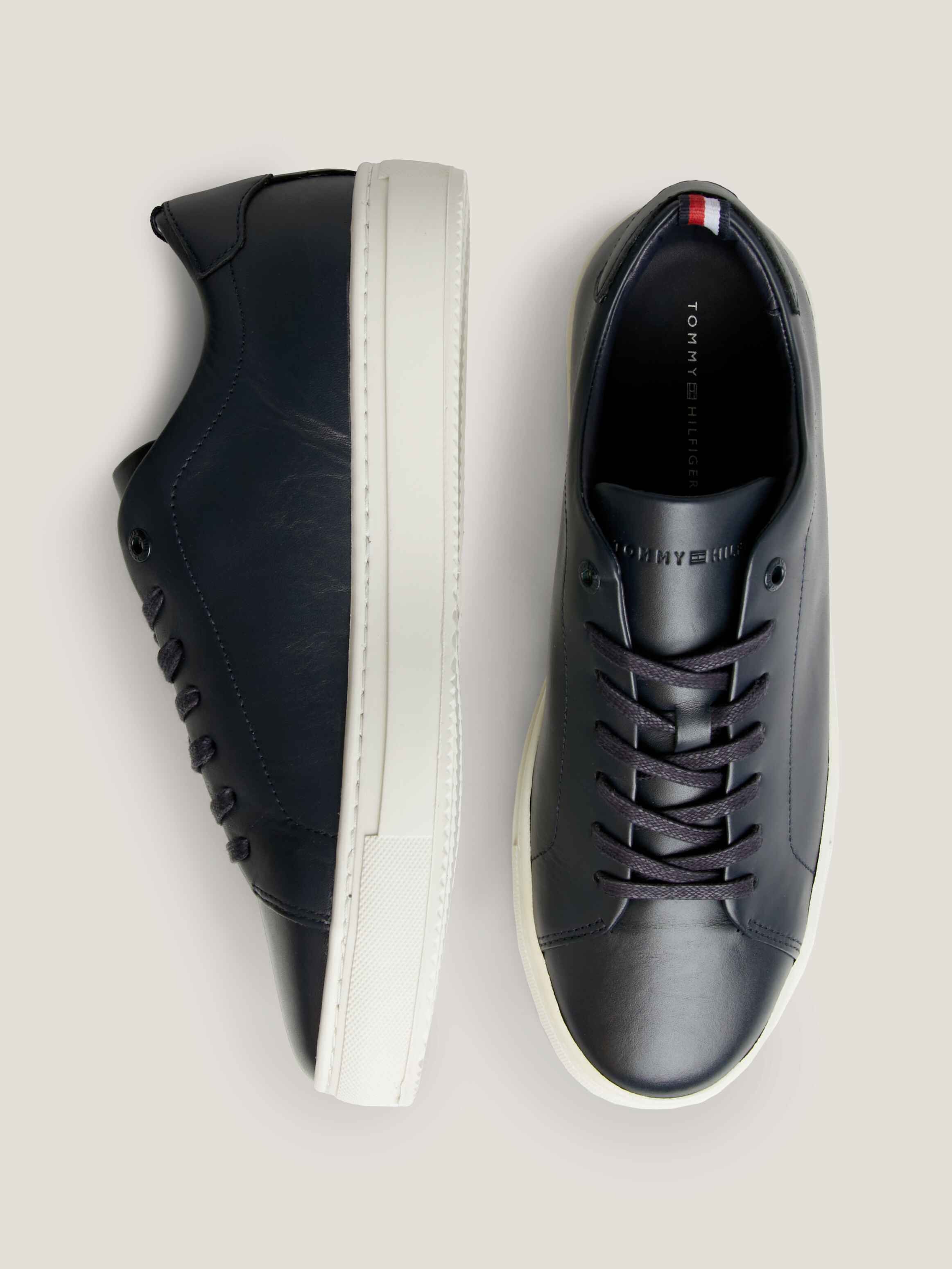 Premium Heritage Leather Cupsole Trainers | Tommy Hilfiger