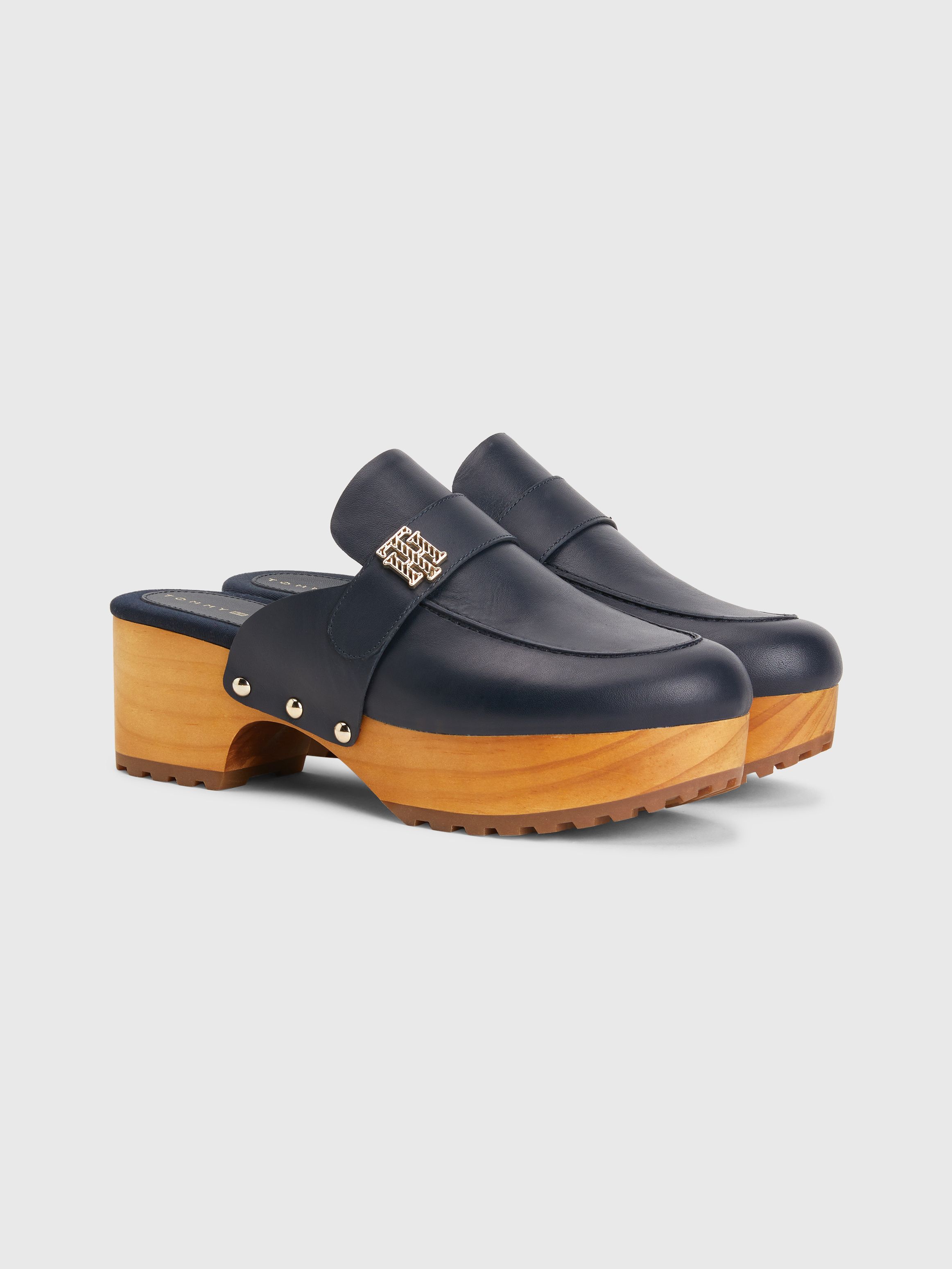 TH Monogram Mid Heel Clogs | Tommy Hilfiger®