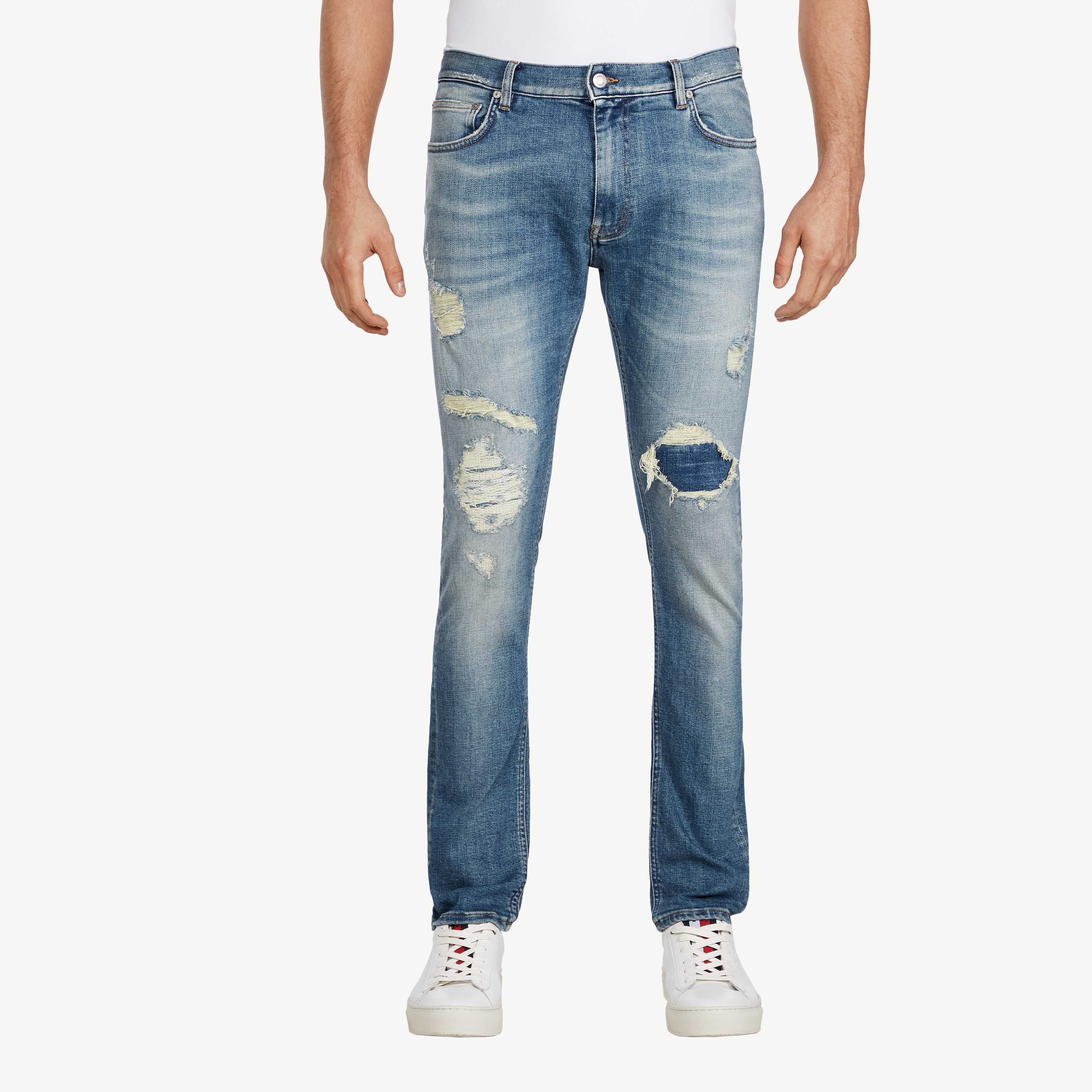 lewis hamilton distressed jeans