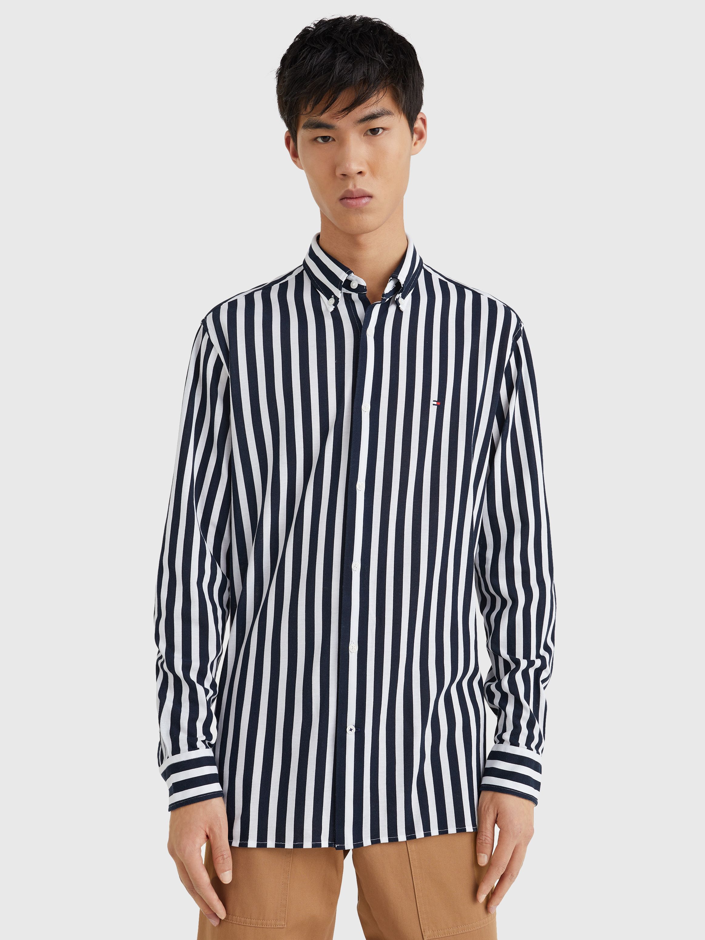 Casual Knitted Stripe Shirt