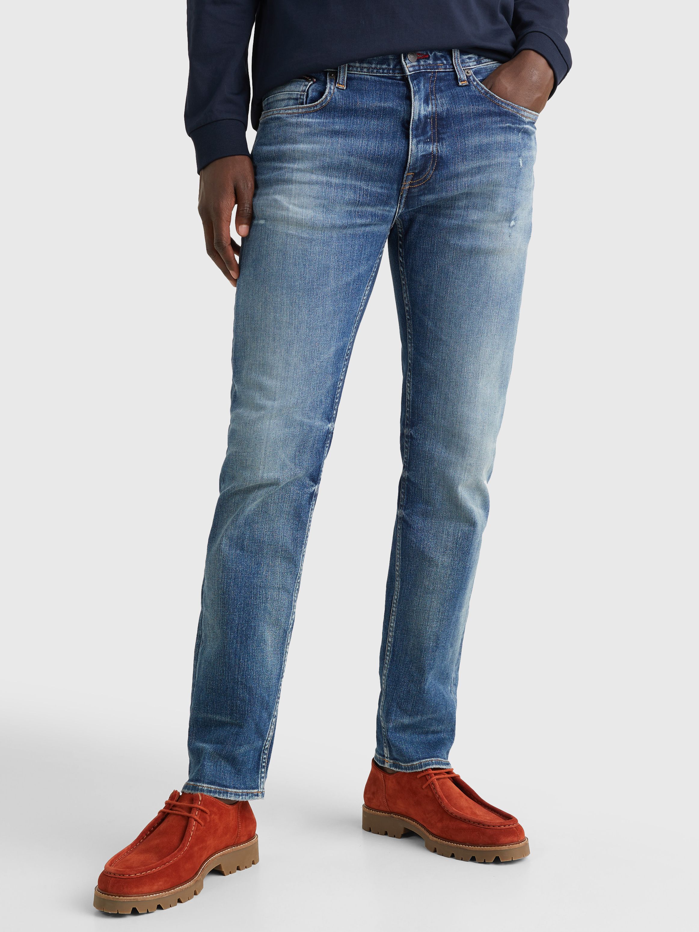 Denton Straight TH Flex Four-Years Worn Jeans | Tommy Hilfiger®