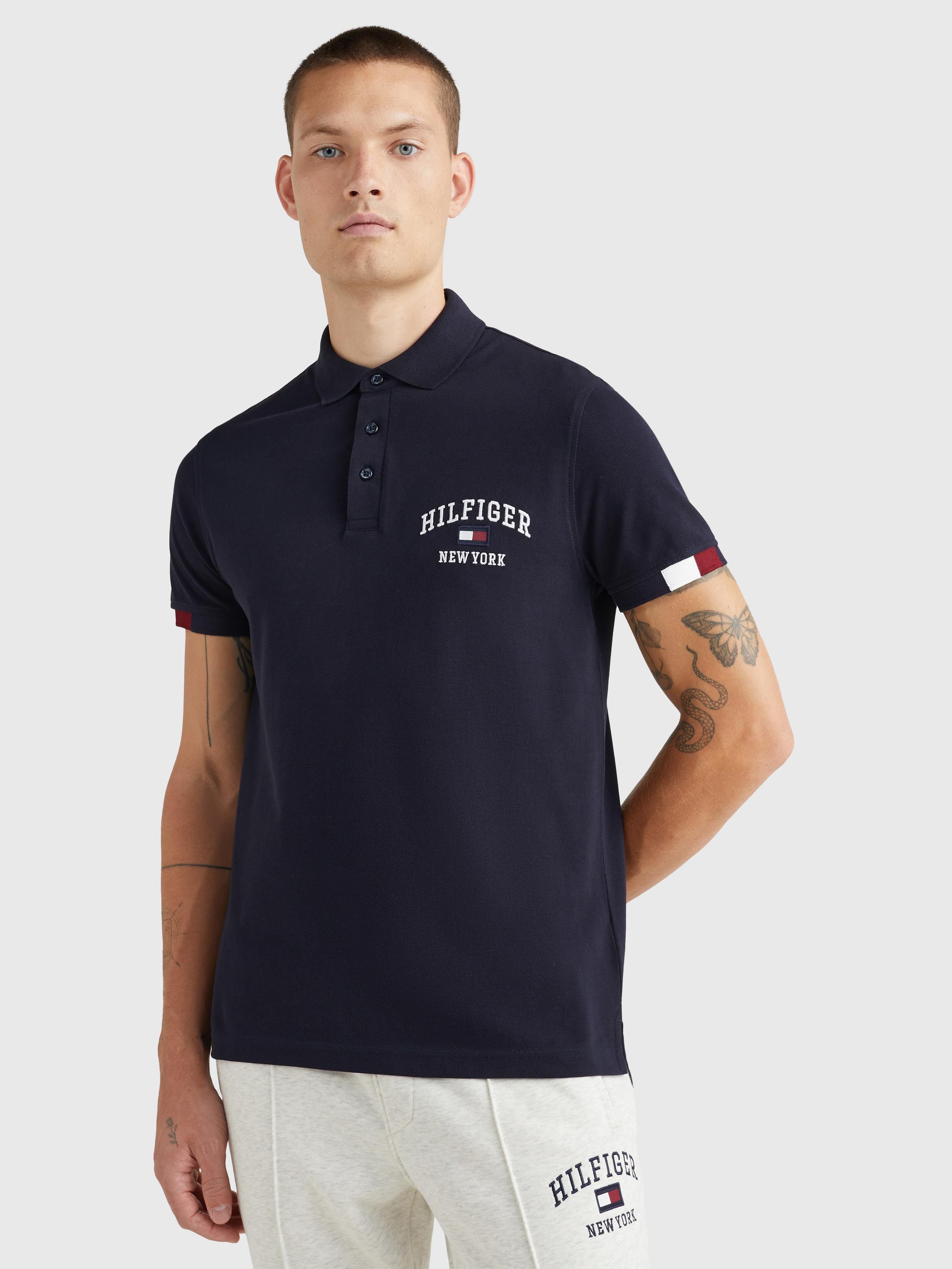 Varsity Logo Embroidery Slim Fit Polo | Tommy Hilfiger