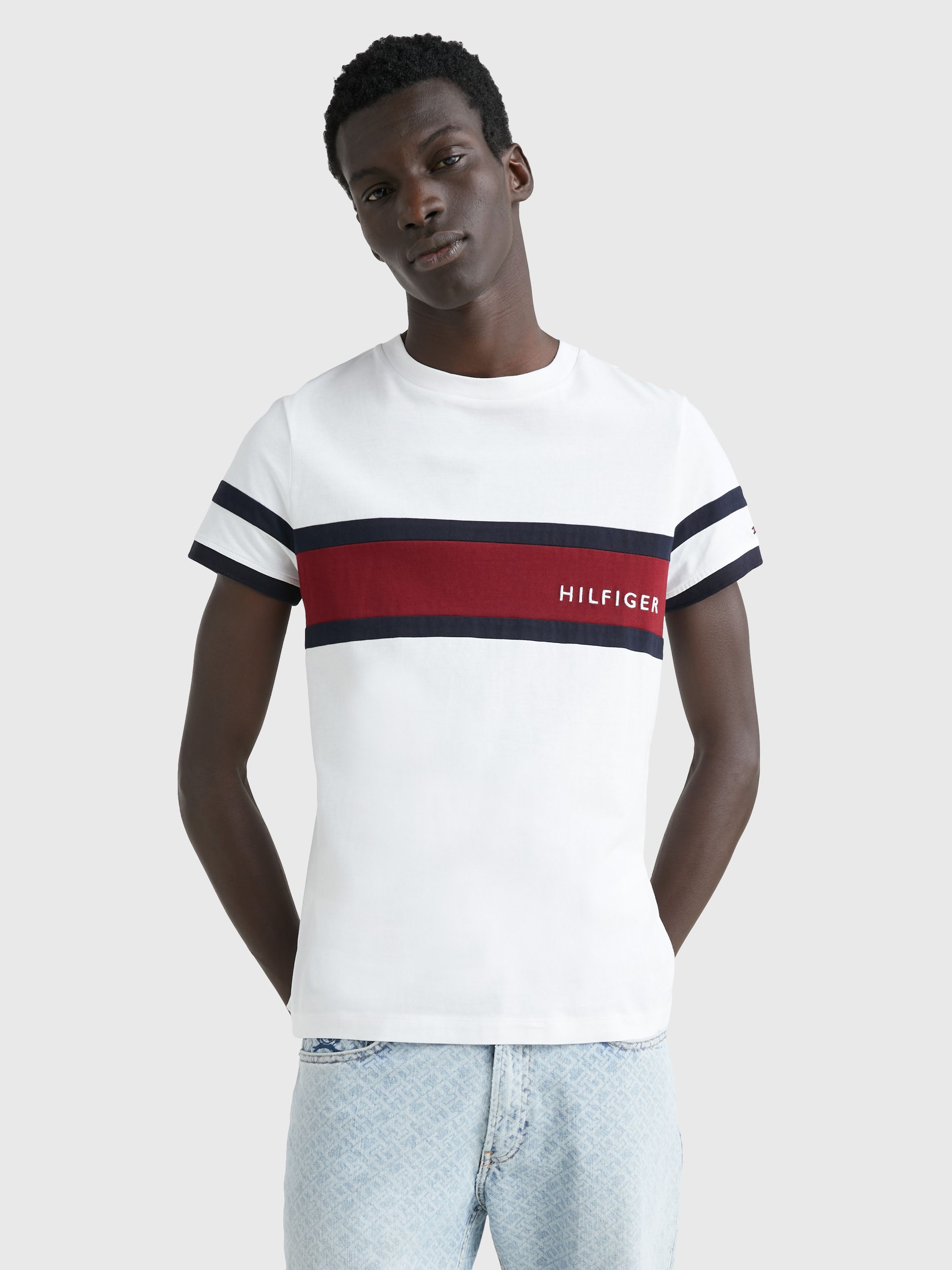 Colour-Blocked Slim Fit T-Shirt | Tommy Hilfiger