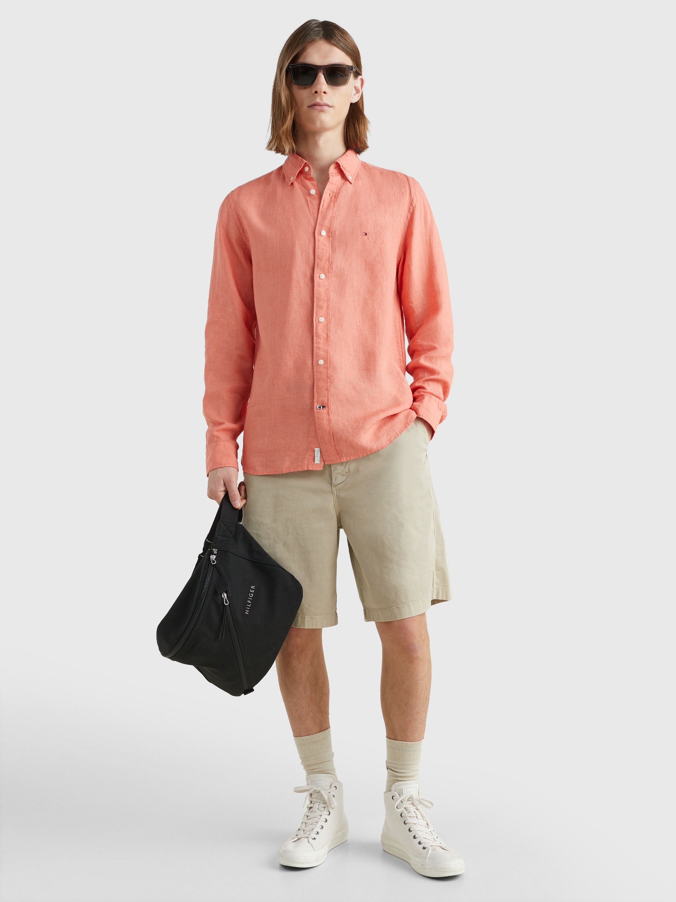 Regular Fit Linen Poplin Shirt | Tommy Hilfiger® UAE