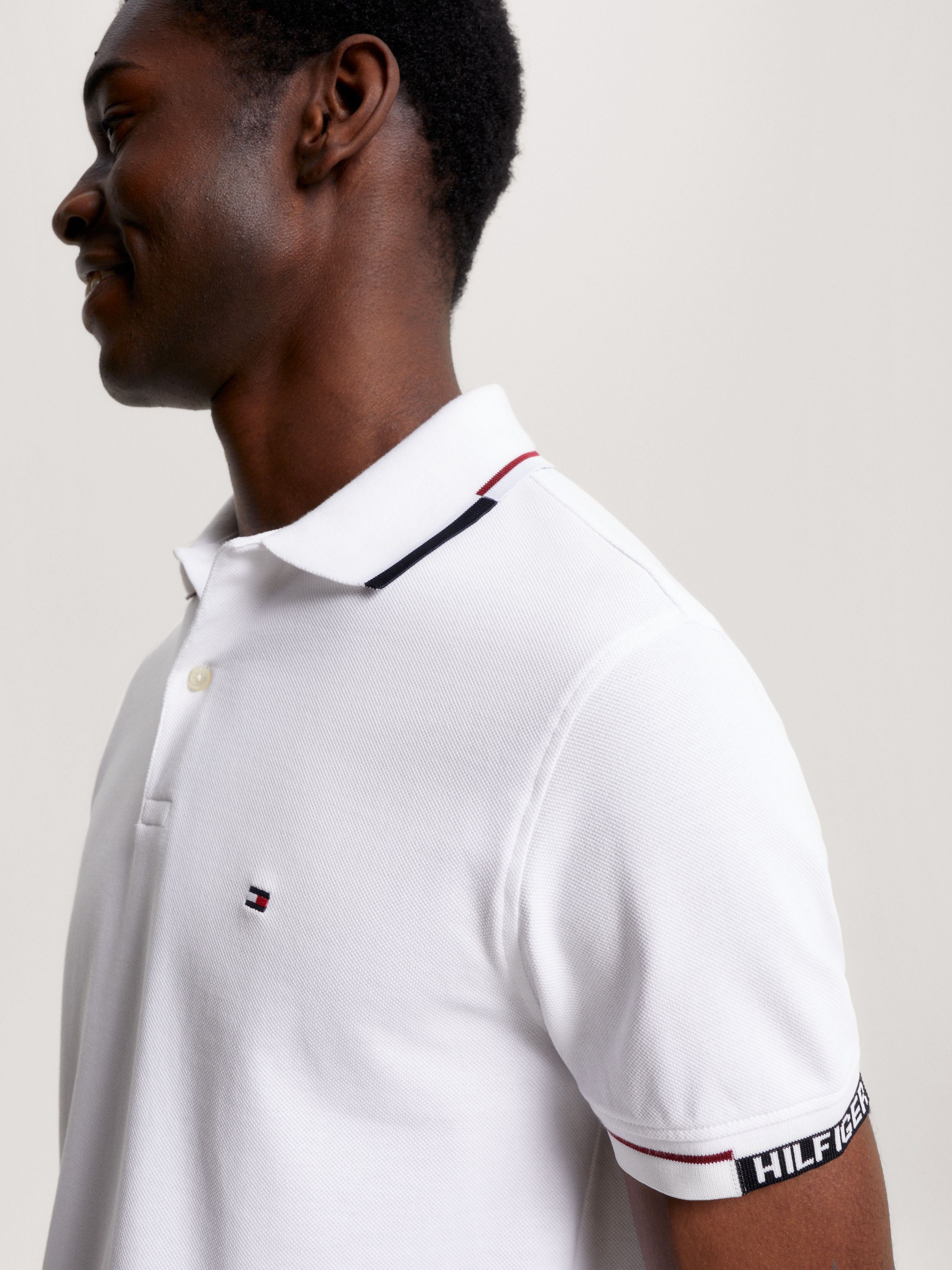 Logo Cuffs Tipped Slim Fit Polo | Tommy Hilfiger