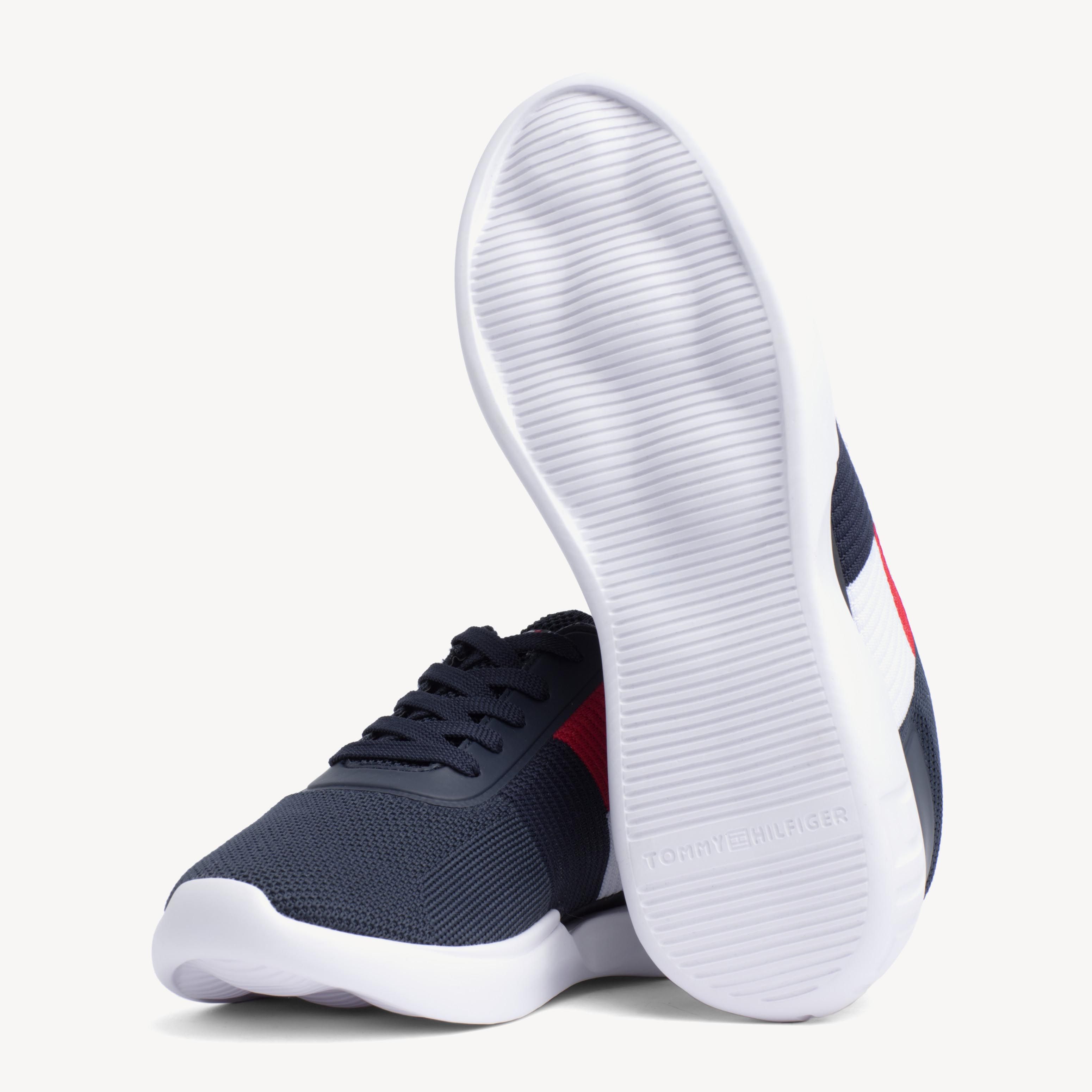 tommy hilfiger lightweight knitted flag trainers