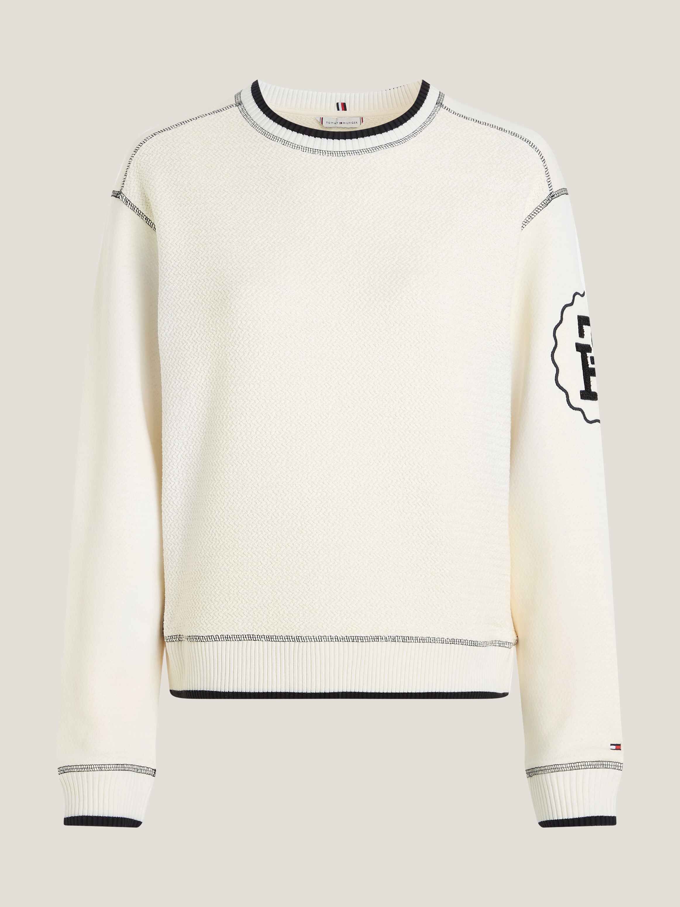TH Monogram Textured Regular Fit Sweatshirt | Tommy Hilfiger