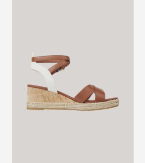 Tommy hilfiger gunther cork wedge sandals hotsell