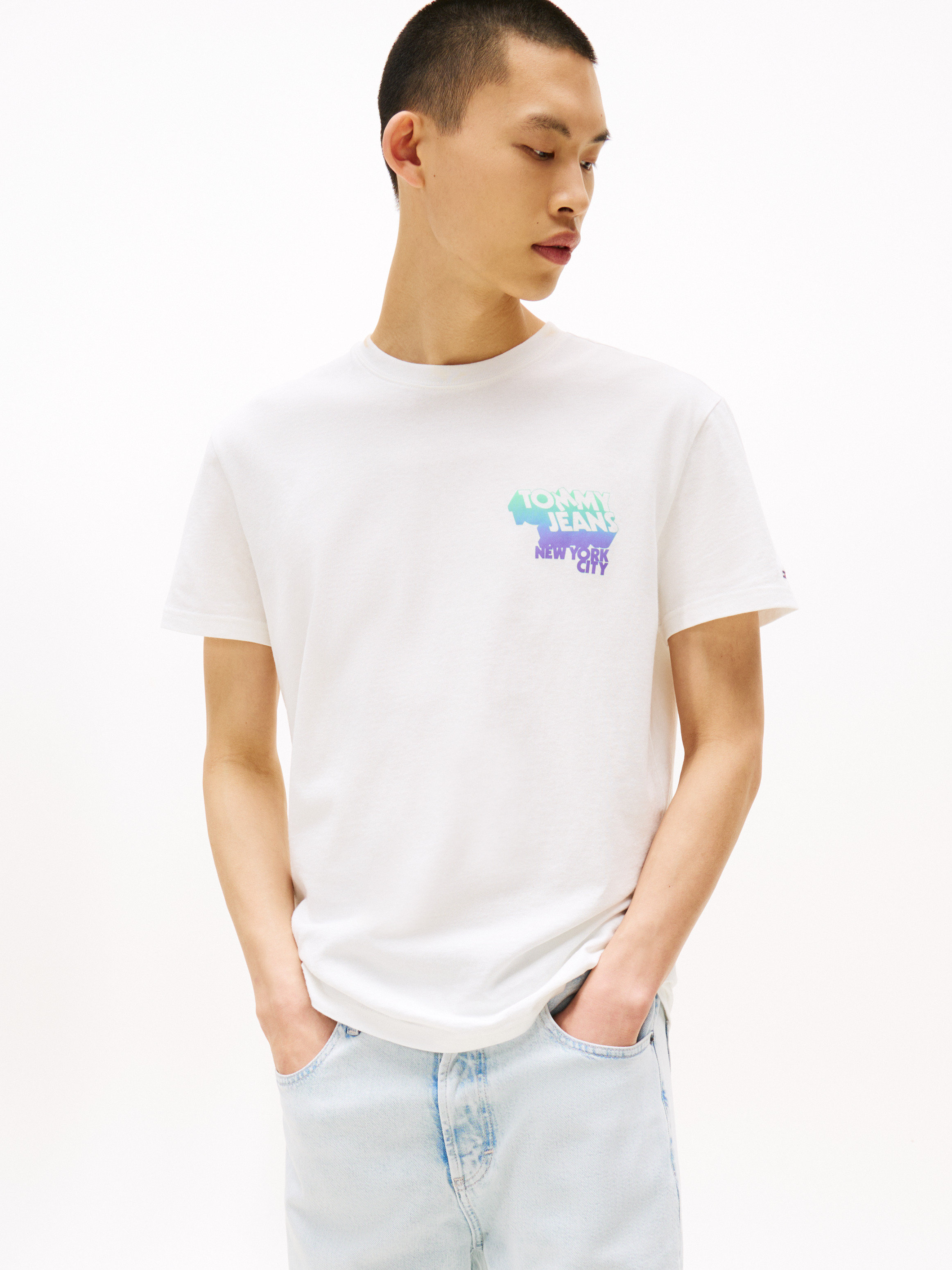 Stack Logo Back Graphic T-Shirt — ECRU