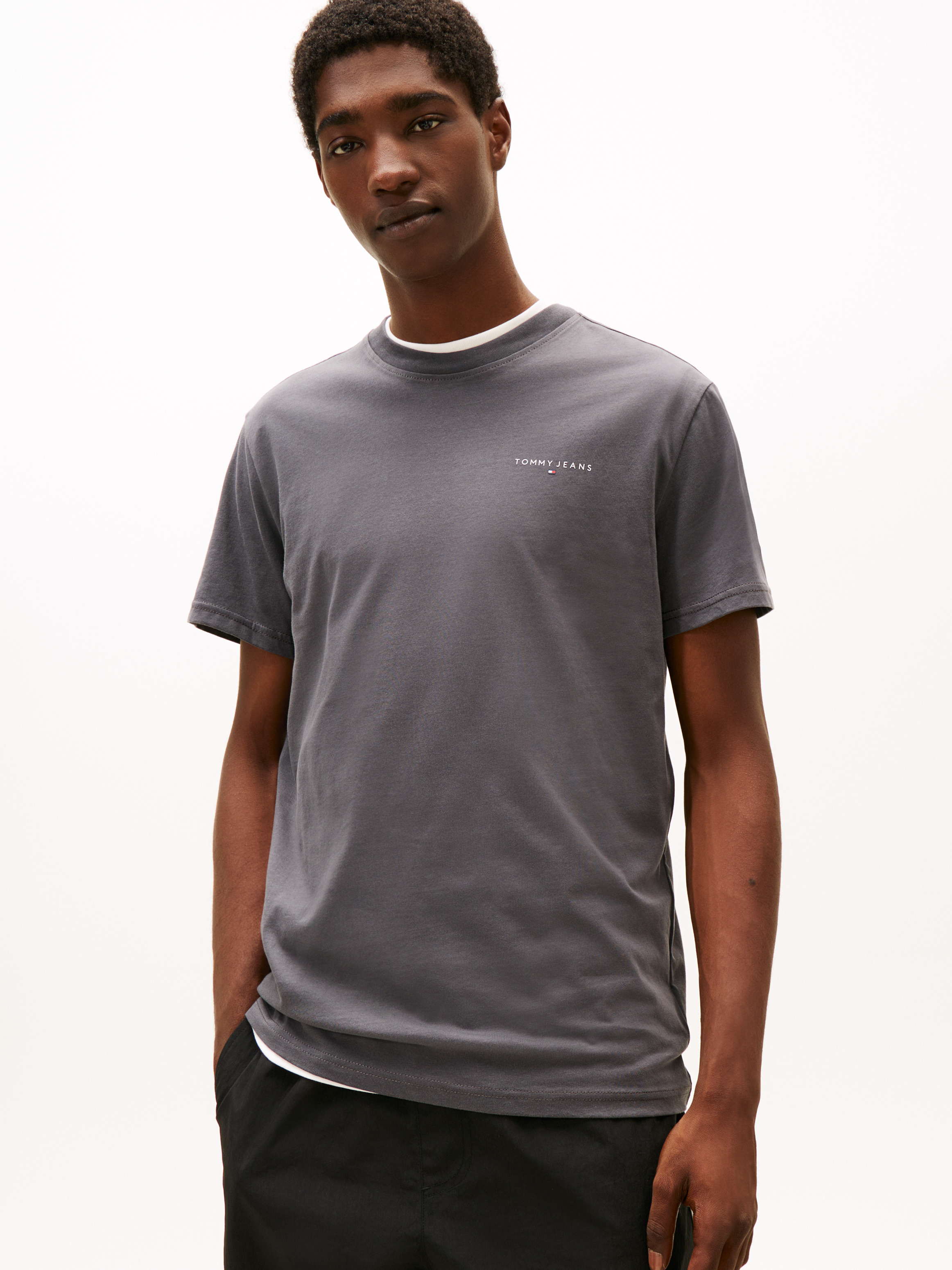 Linear Logo Slim Crew Neck T-Shirt