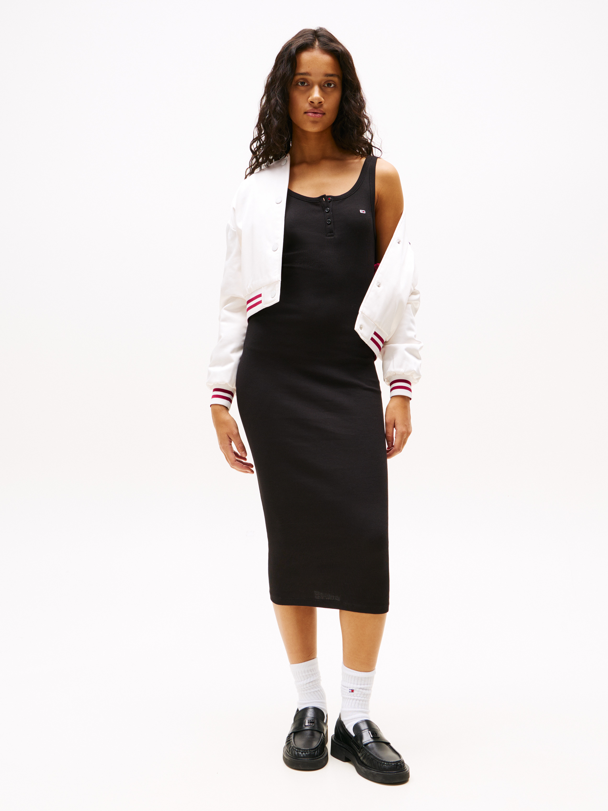 Ribbed Midi Slim Bodycon Dress