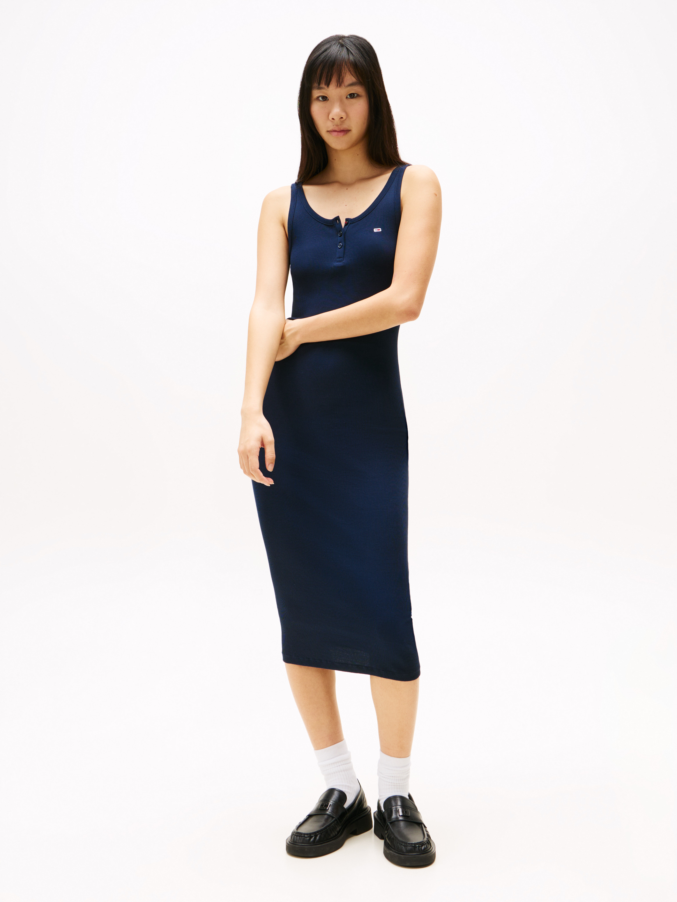Ribbed Midi Slim Bodycon Dress