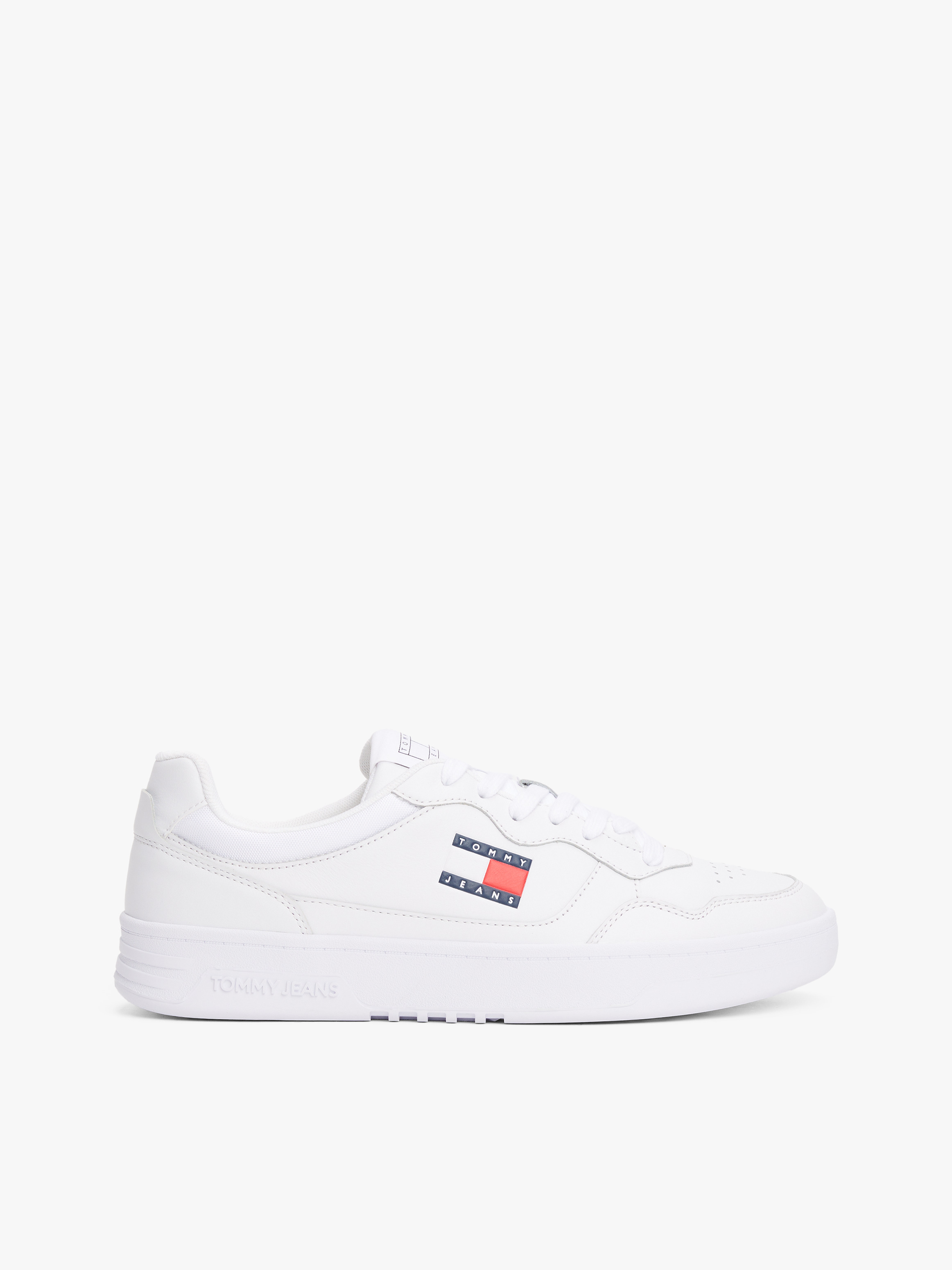 Leather Mix Embossed Cupsole Trainers