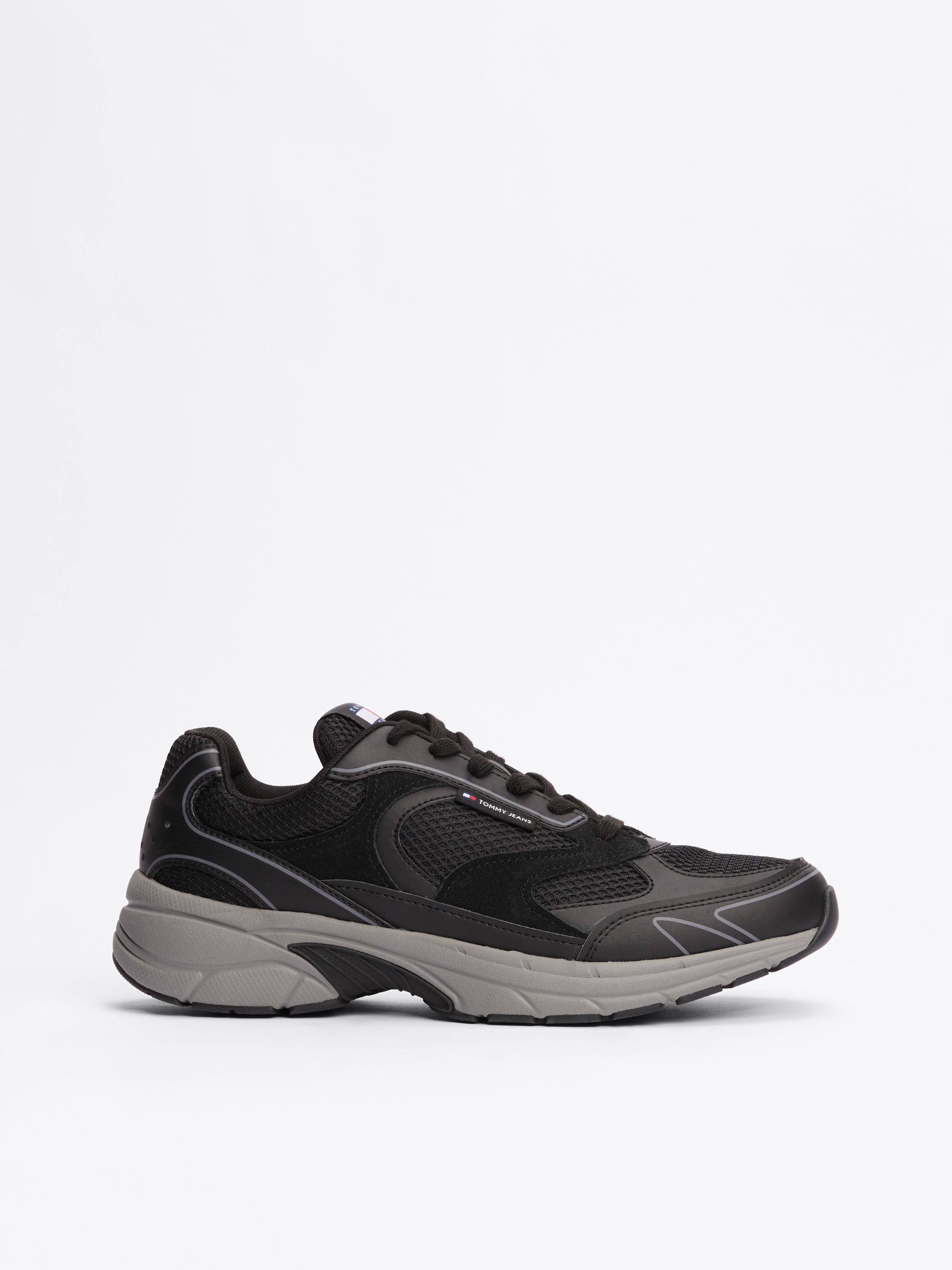 Colour-Blocked Mixed Texture Trainers