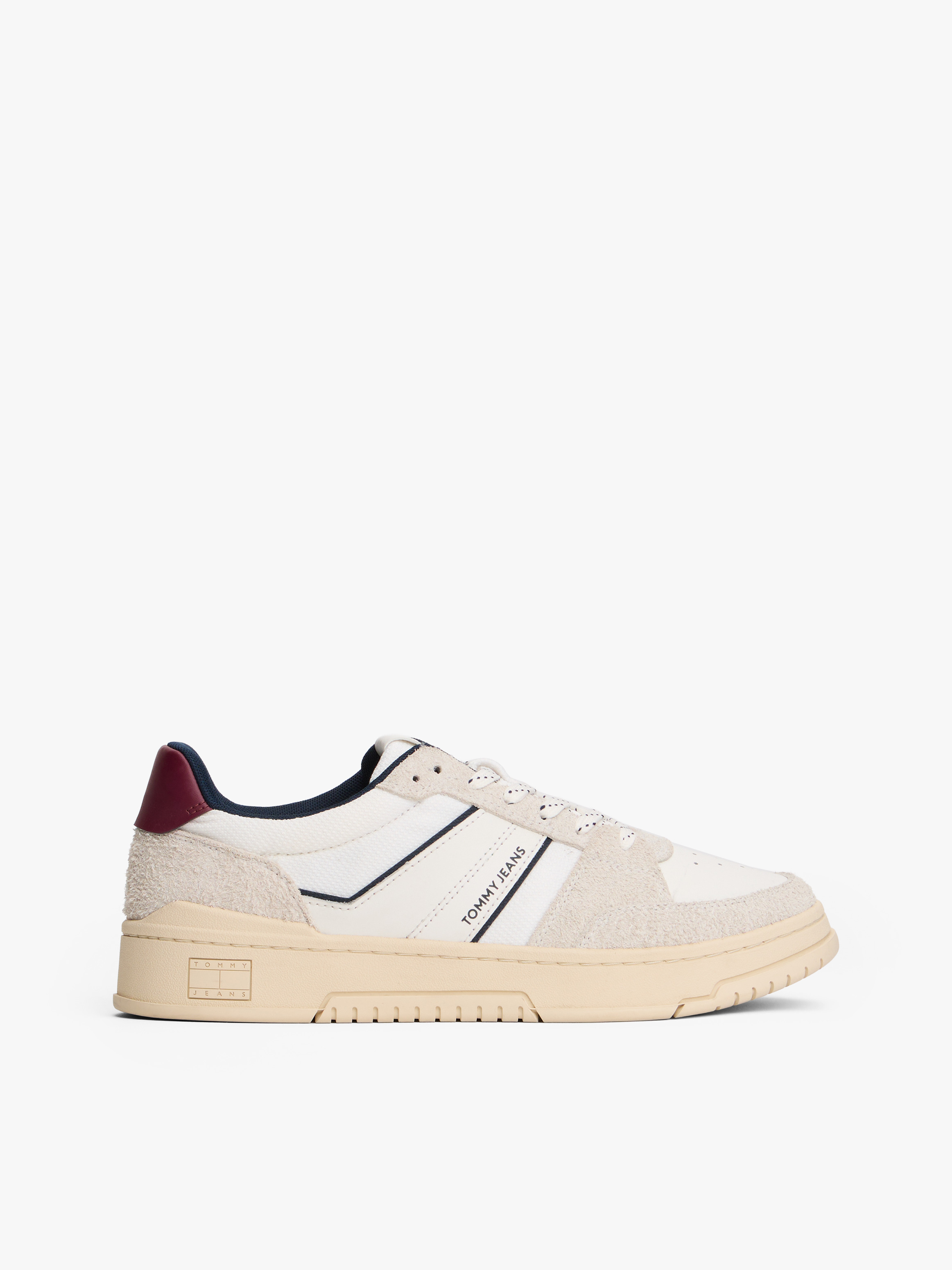 Suede Mixed Texture Cupsole Trainers