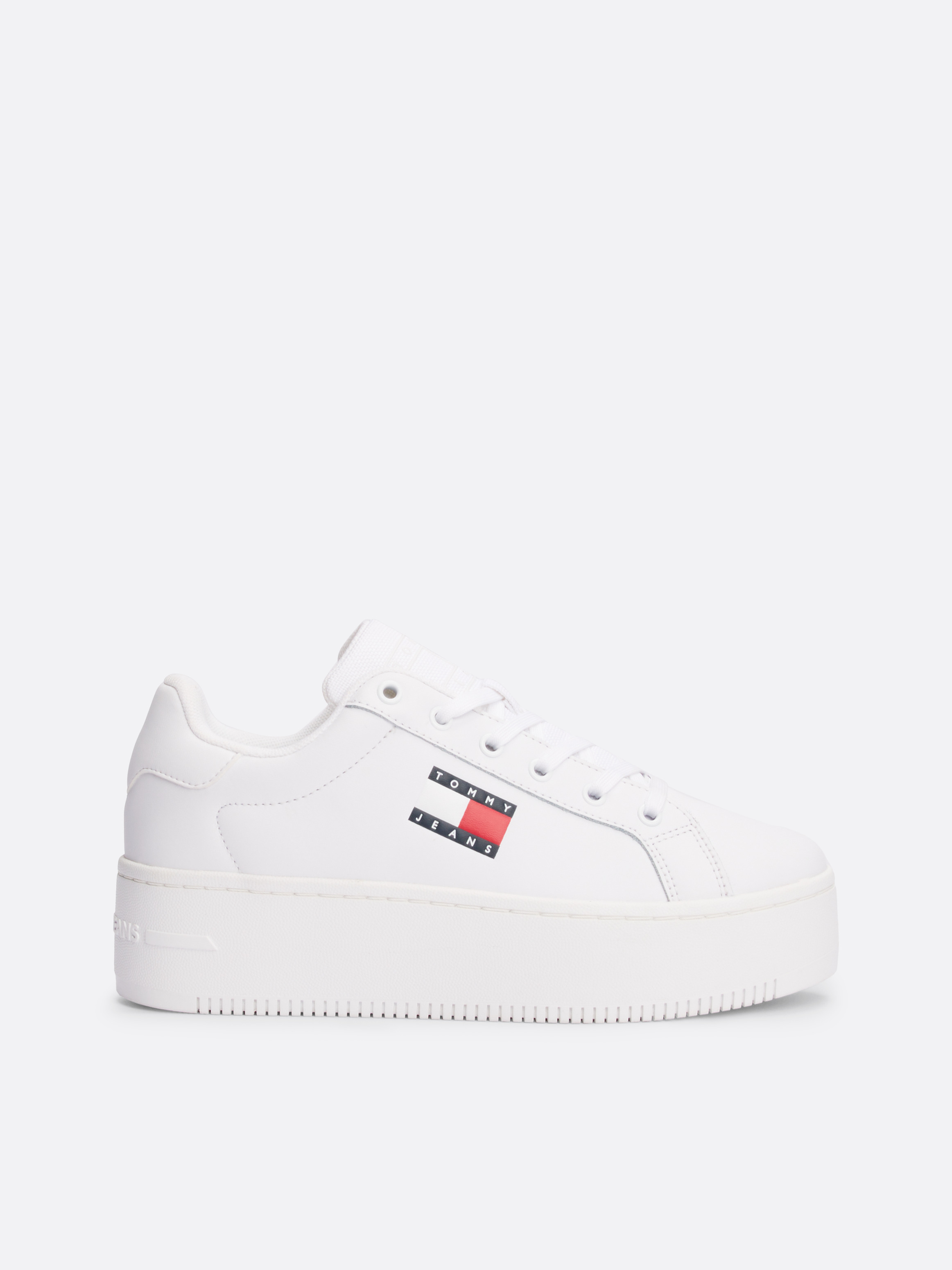 Essential Leather Fine-Cleat Flatform Trainers