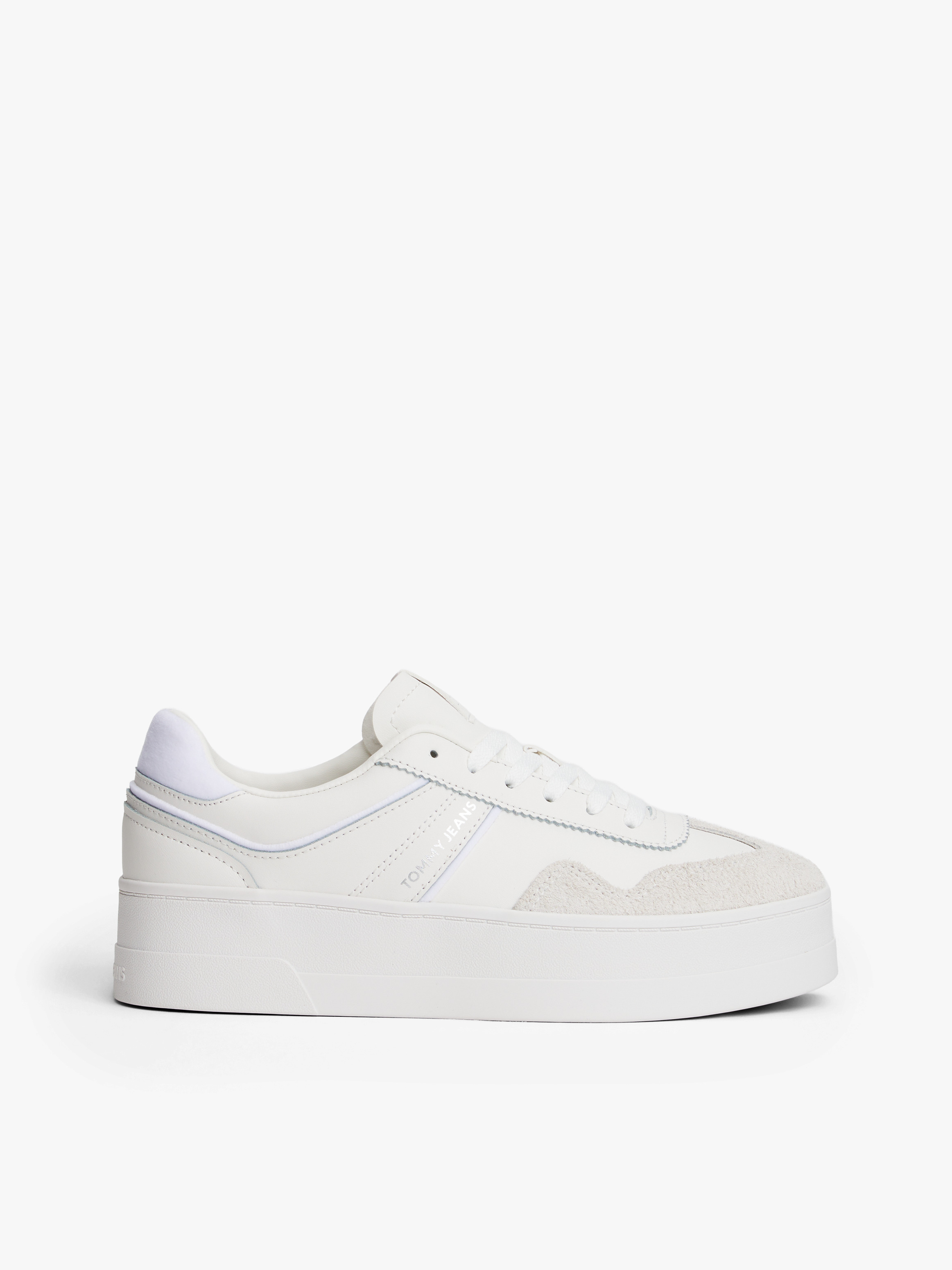 The Greenwich Platform Trainers with Leather — White