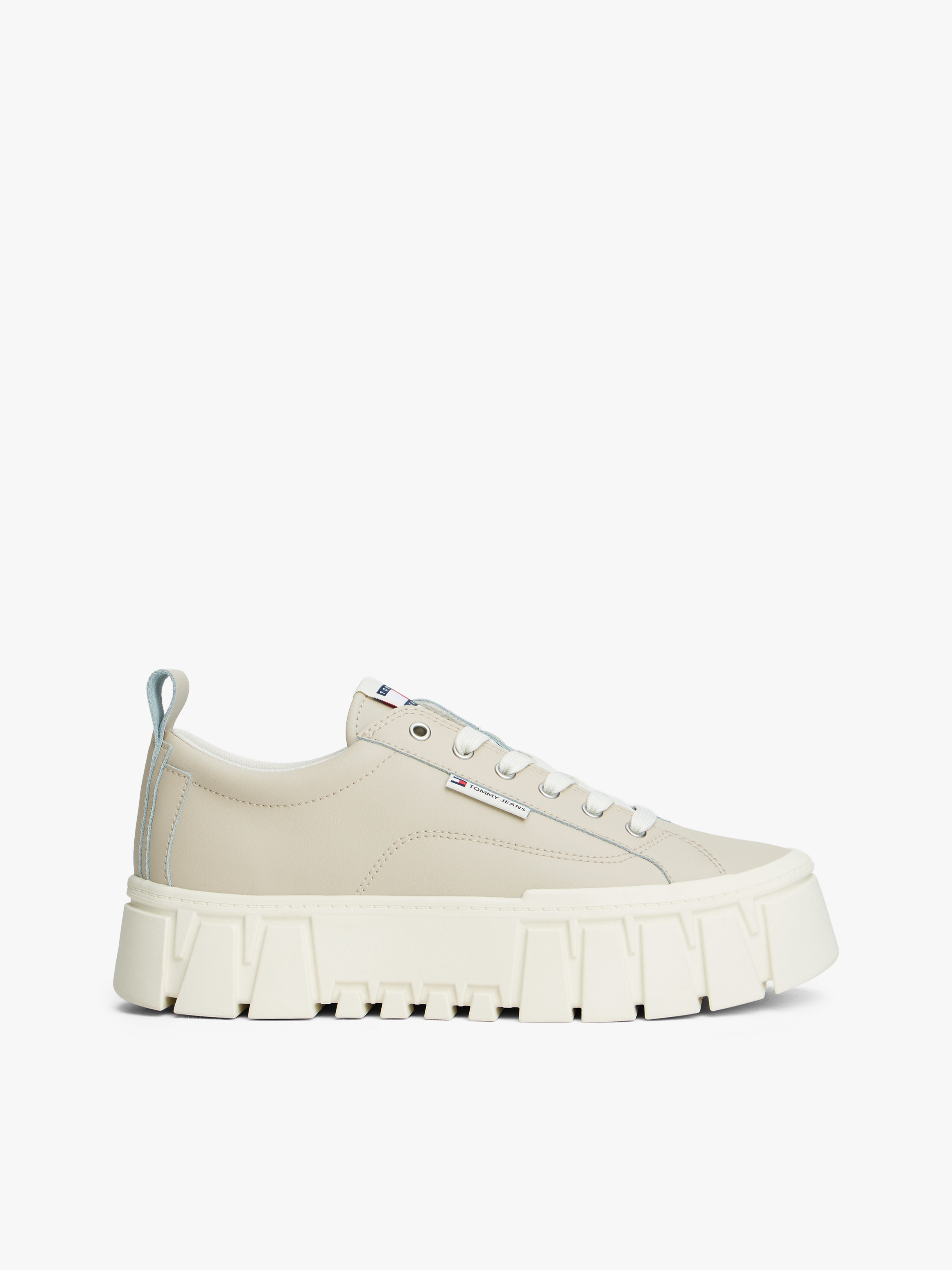 Cleat Platform Trainers with Leather