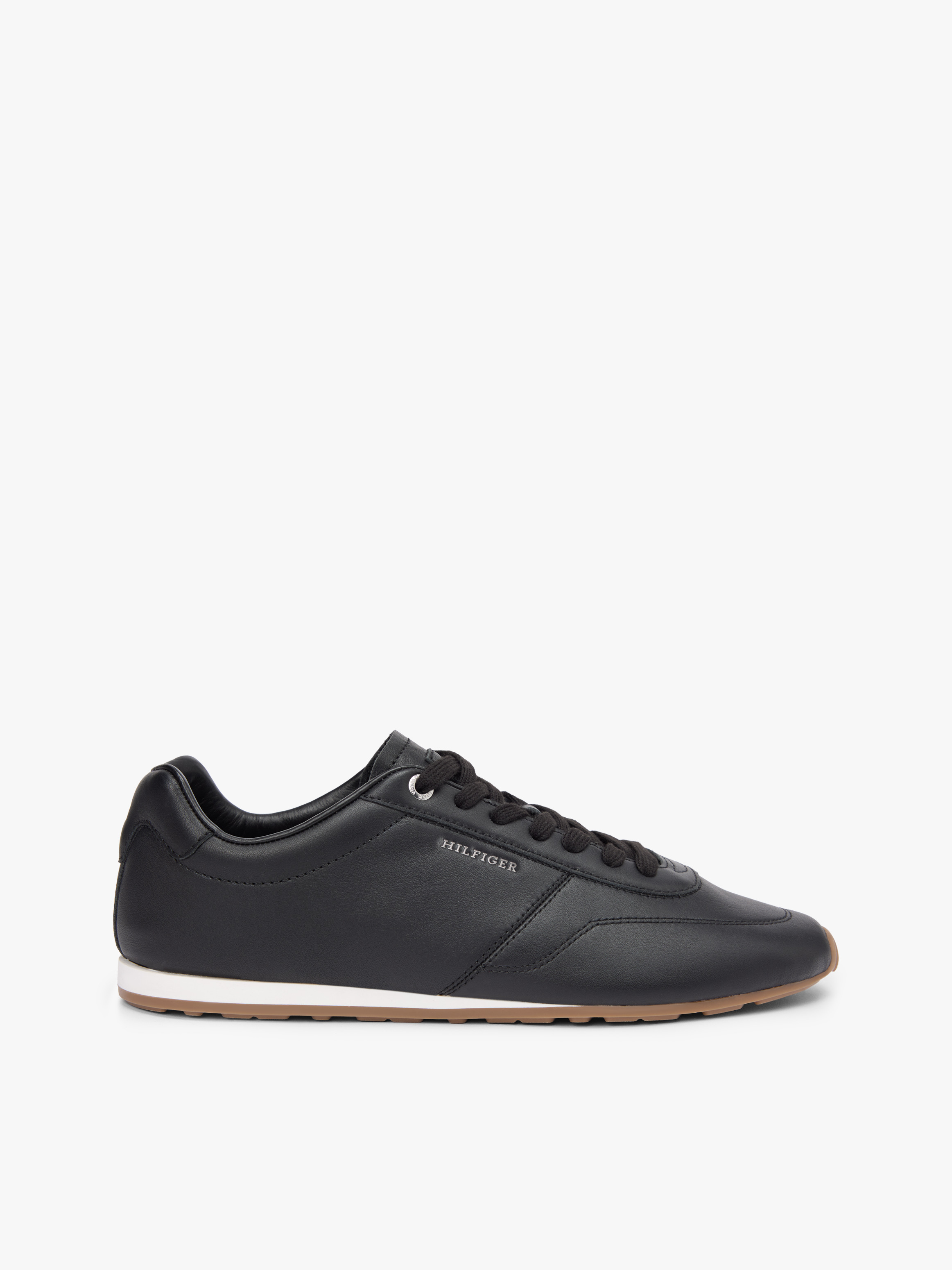 Low Profile Logo Leather Trainers