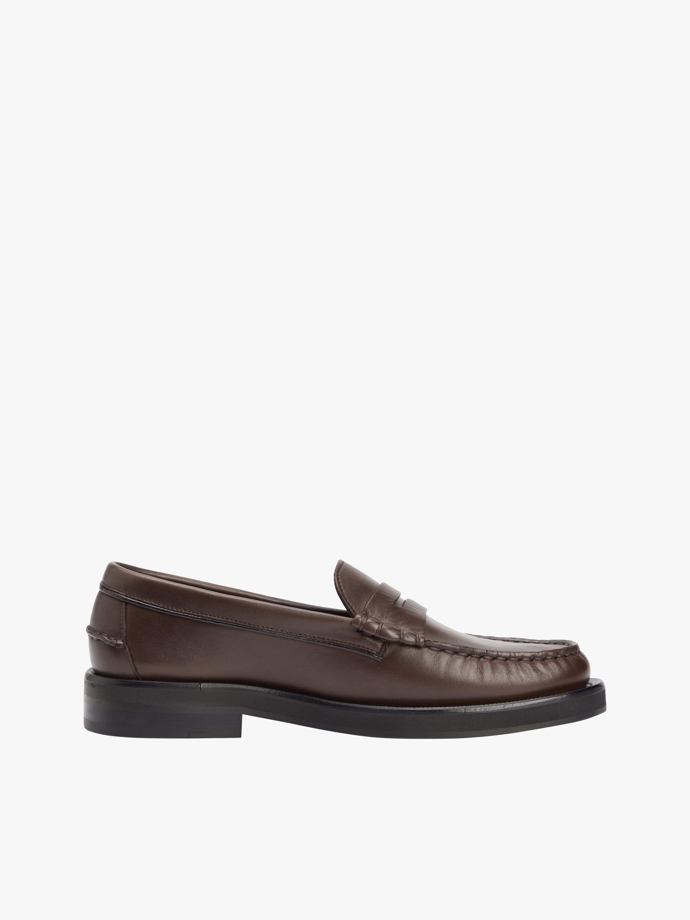 Leather Debossed Logo Loafers