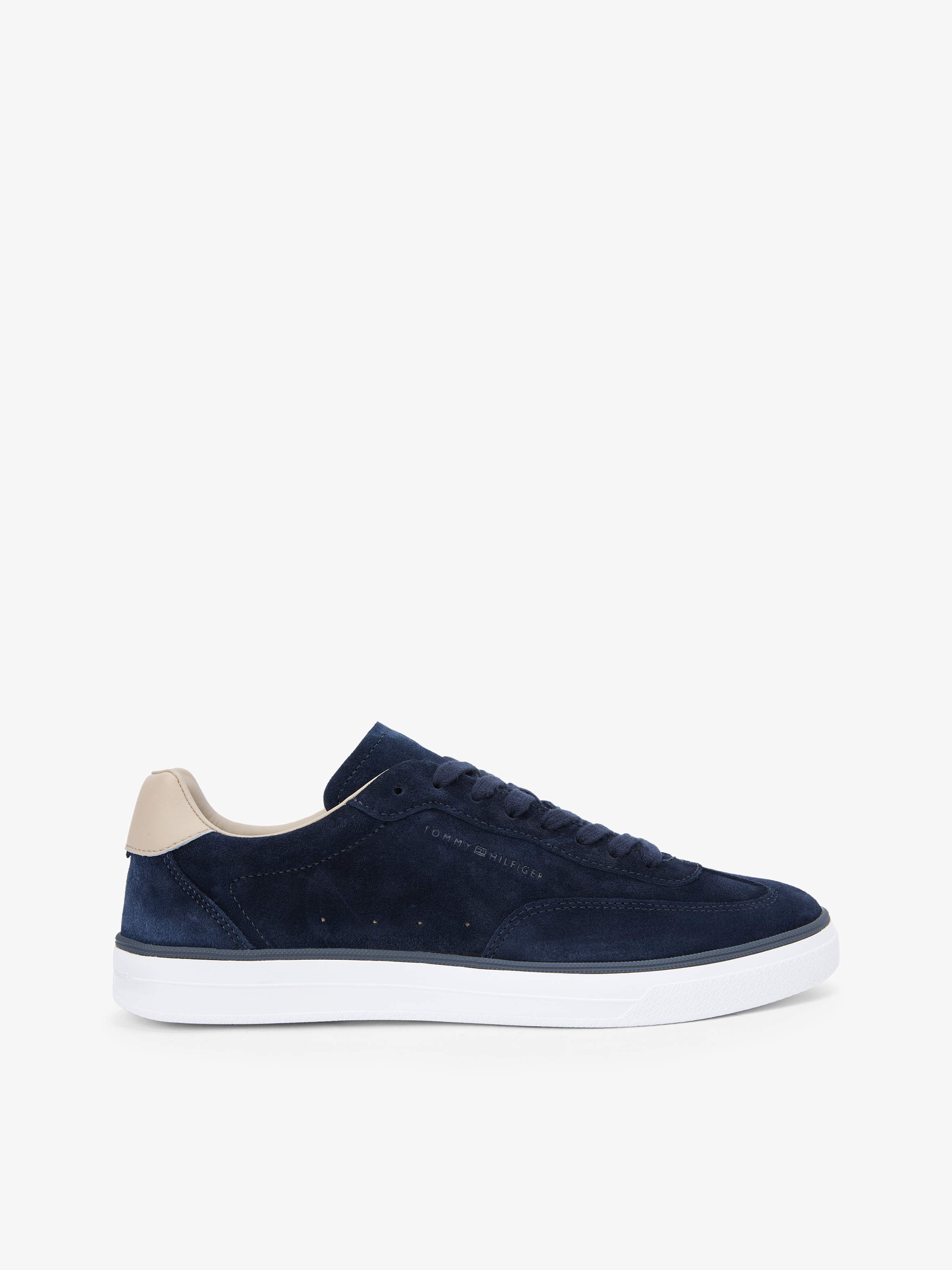 Luxe Embossed Logo Suede Trainers