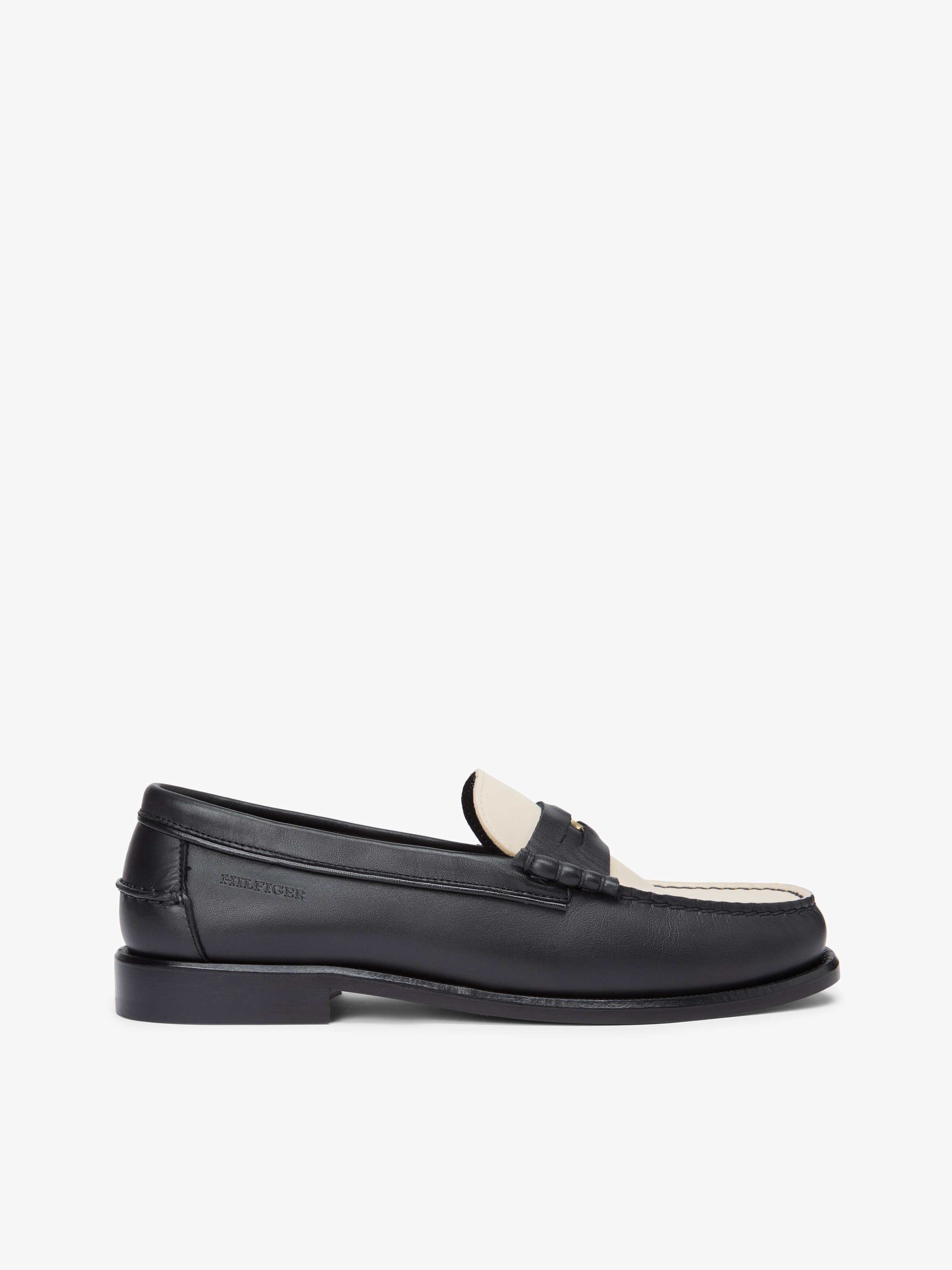 Leather Colour-Blocked Loafers