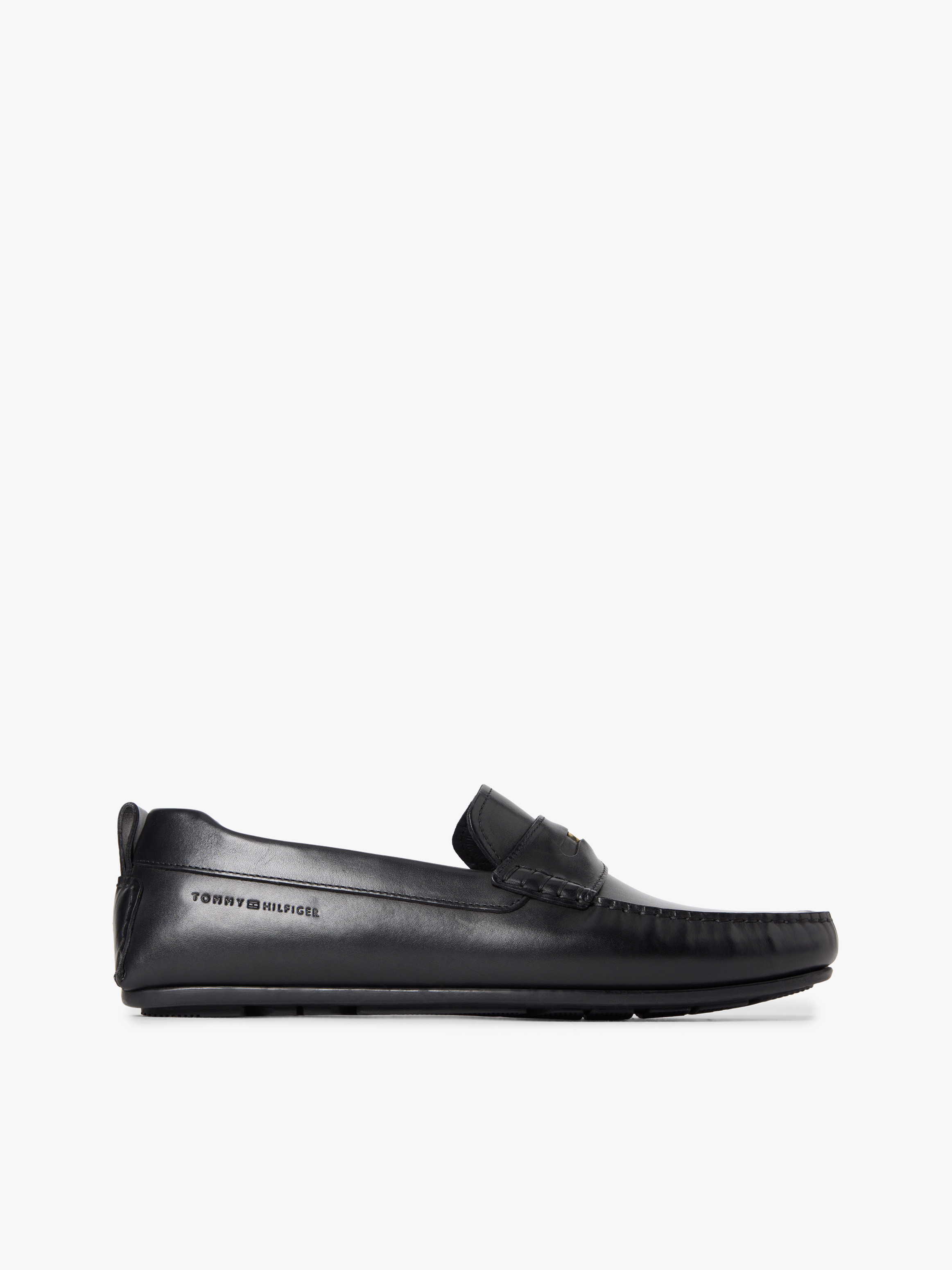Leather Debossed Logo Driver Shoes