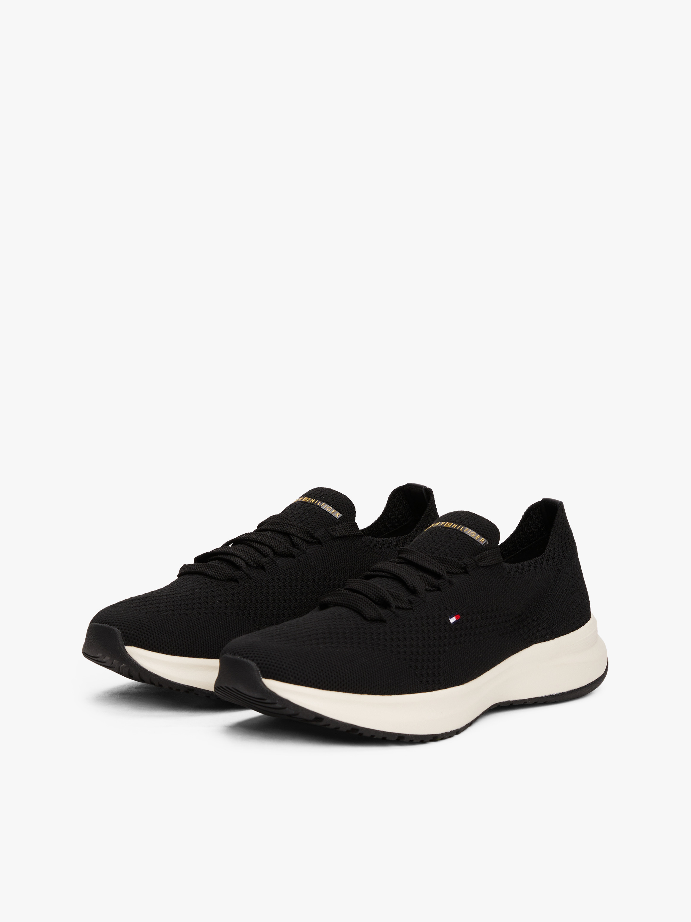 Flag Embroidery Knit Trainers