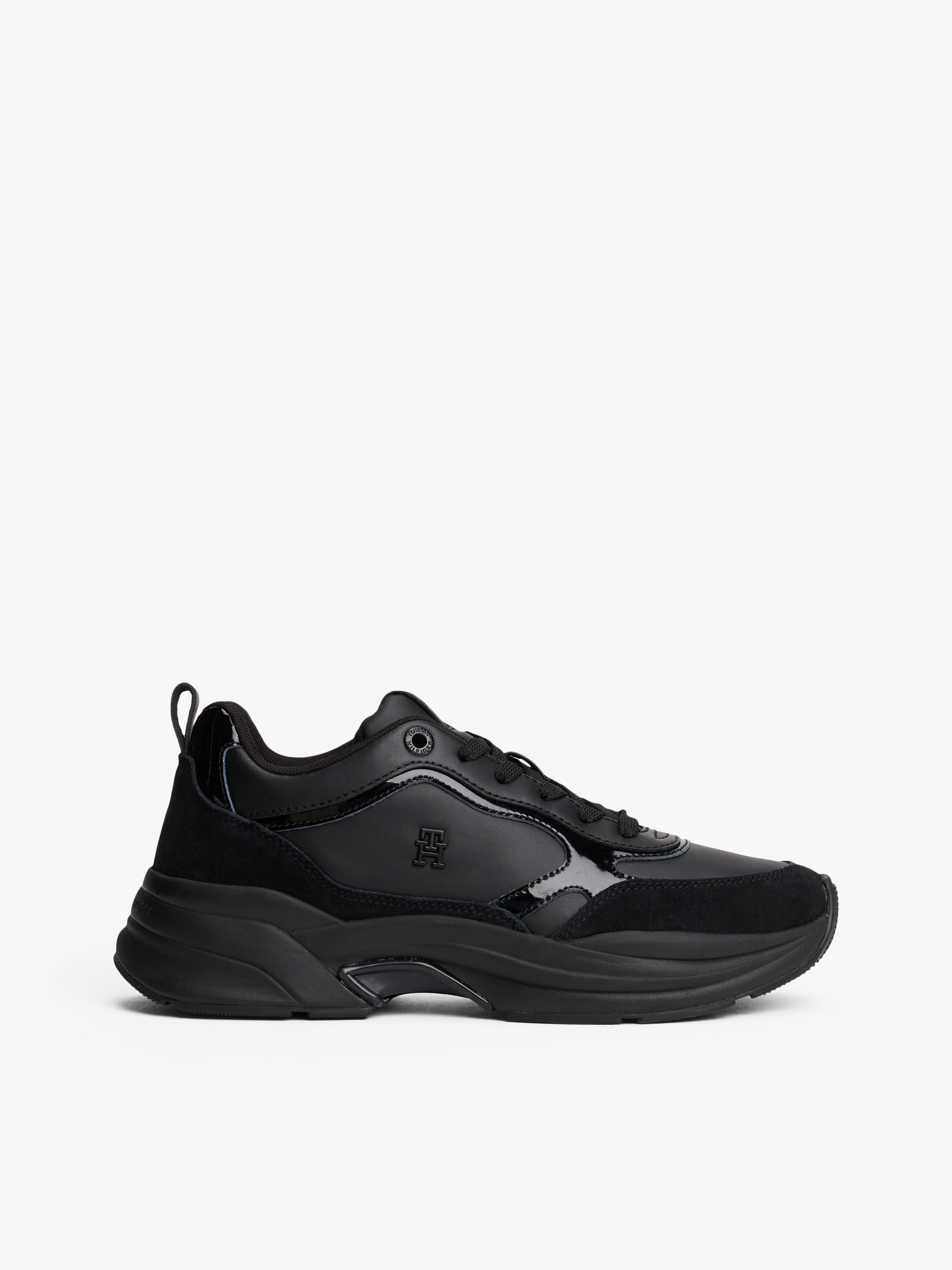Leather Patent Chunky Trainers