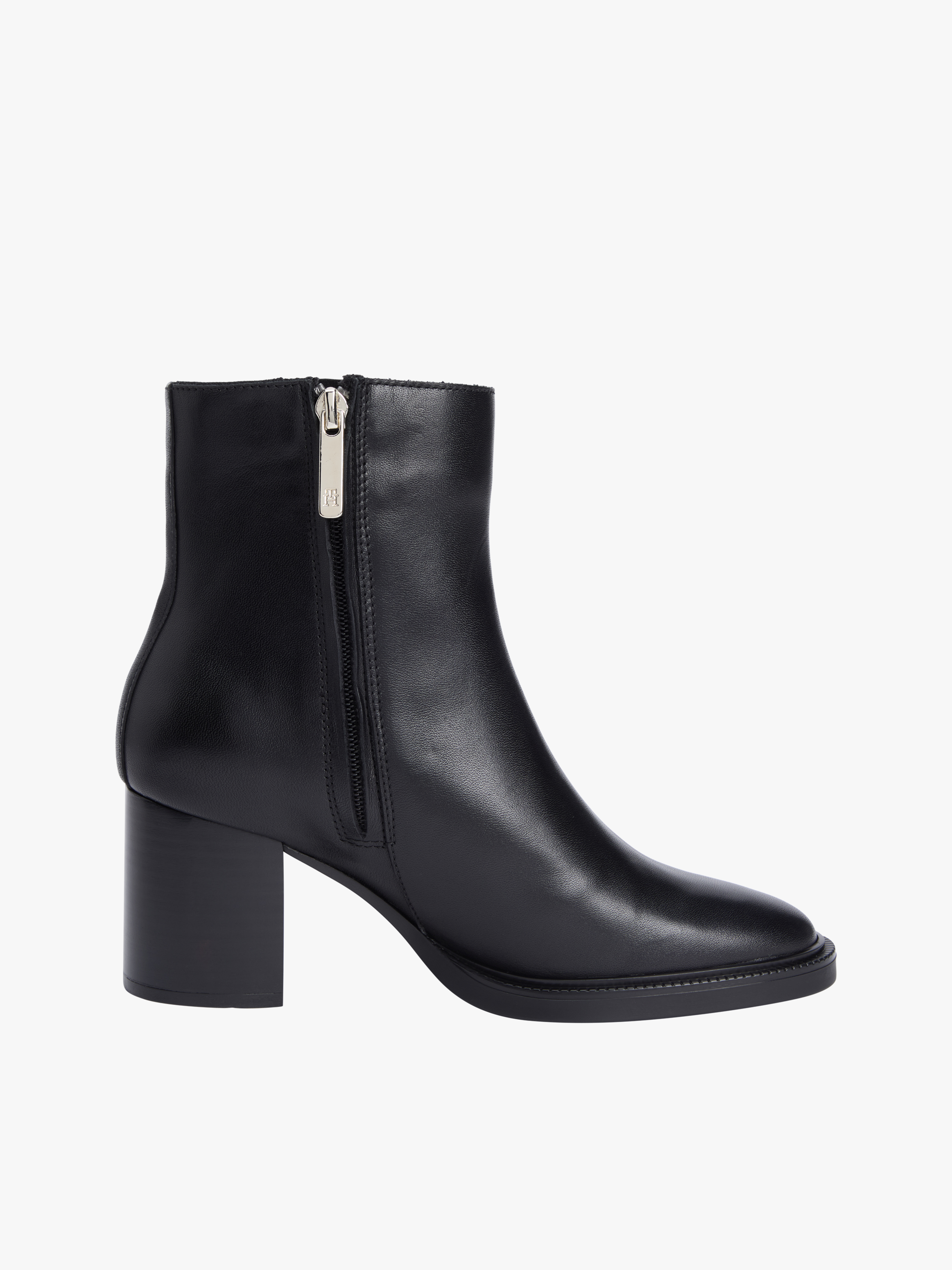 Leather TH Monogram Horsebit Ankle Boots