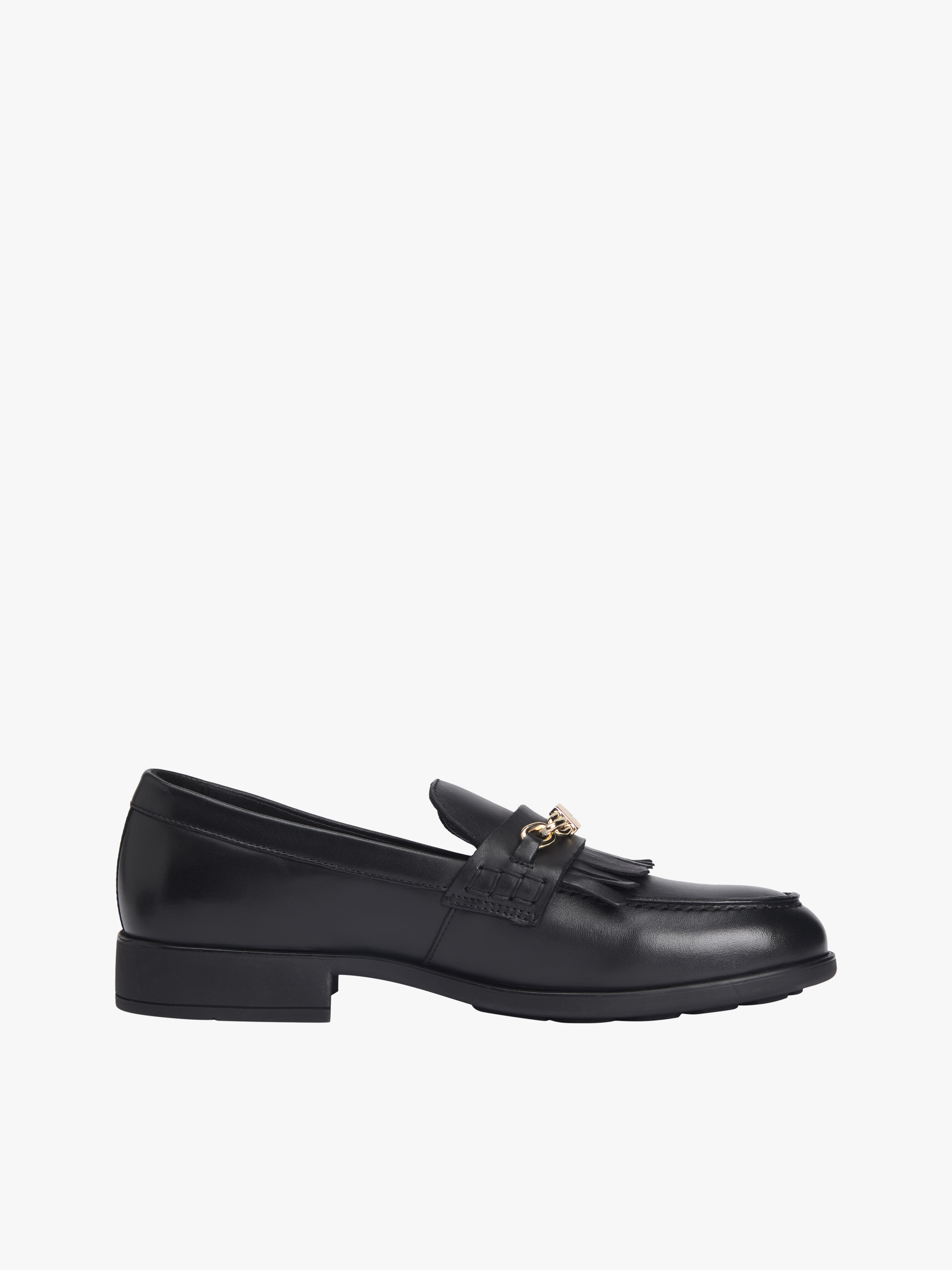 Leather TH Monogram Chain Loafers