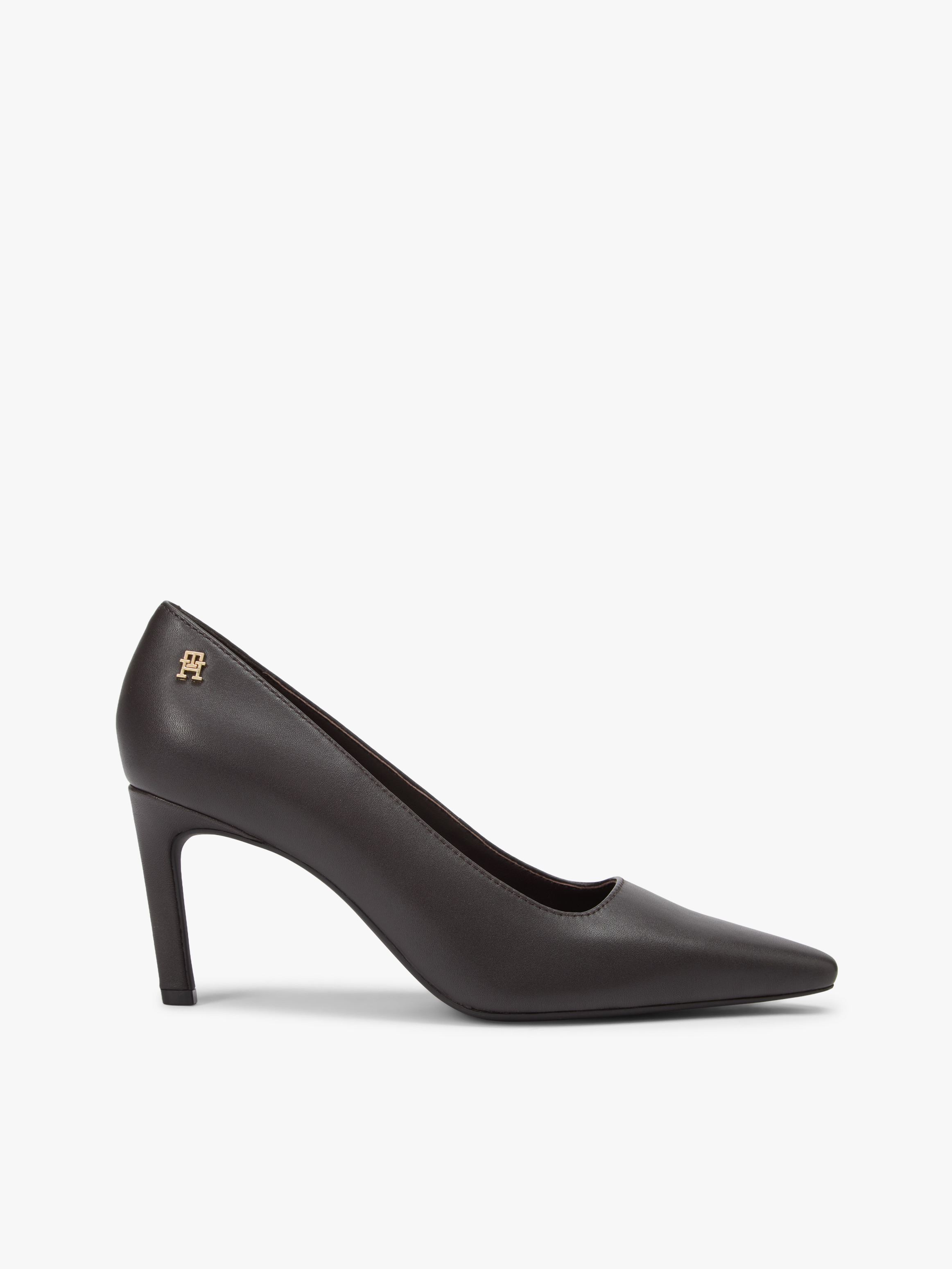 TH Monogram Plaque Leather High Heels Pumps
