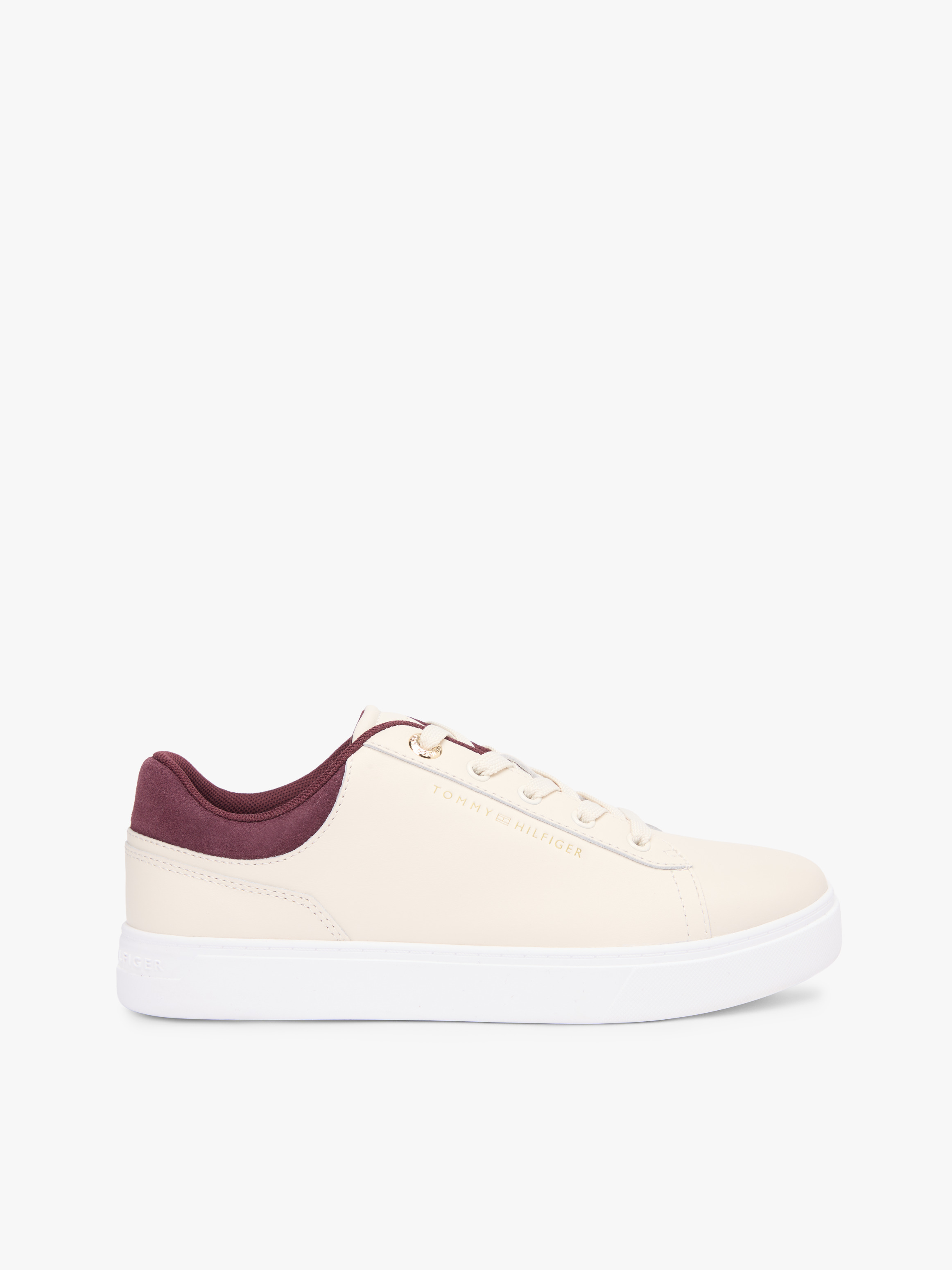 Leather Embossed Logo Cupsole Trainers