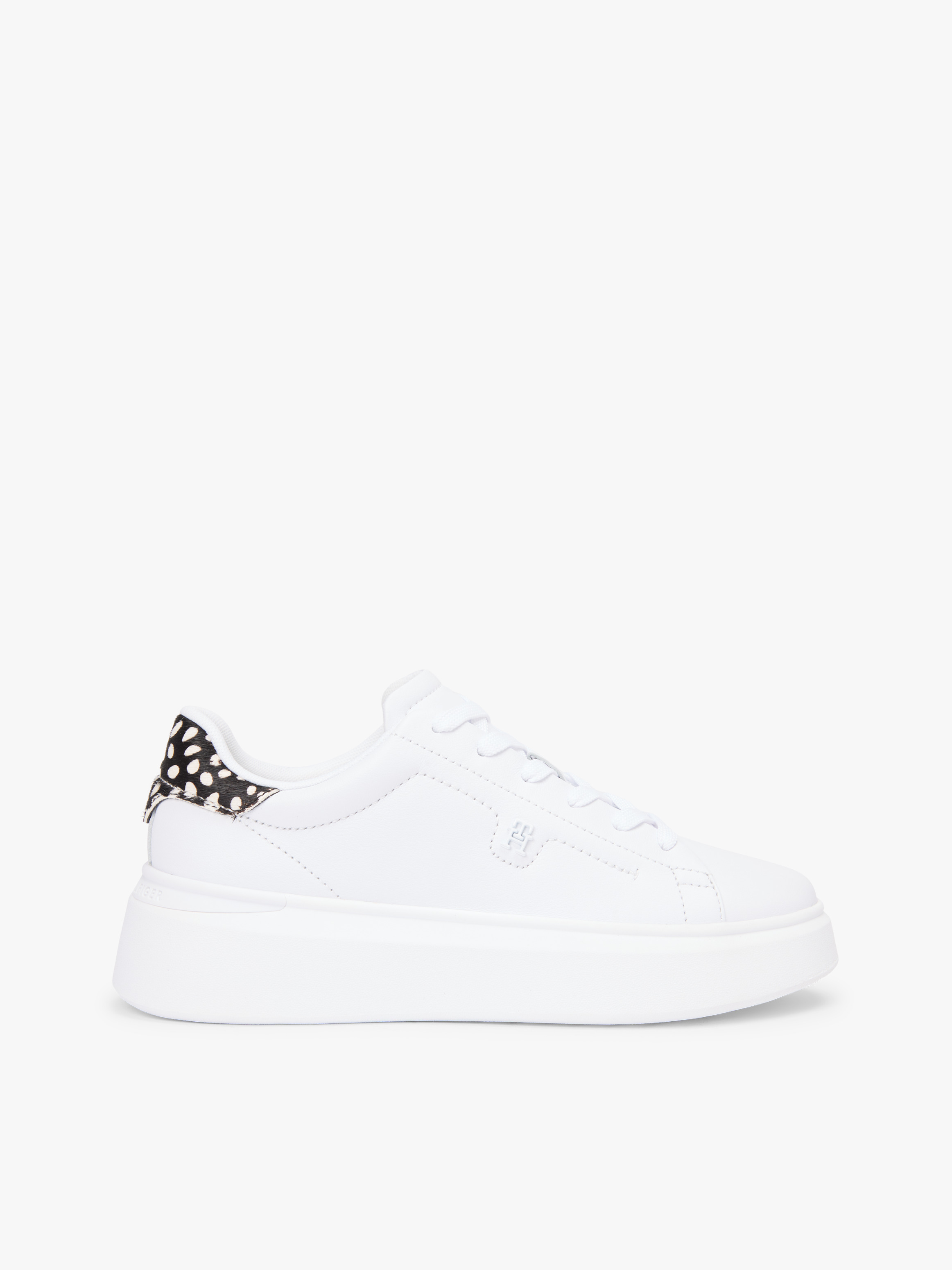 Snow Leopard Heel Leather Platform Trainers