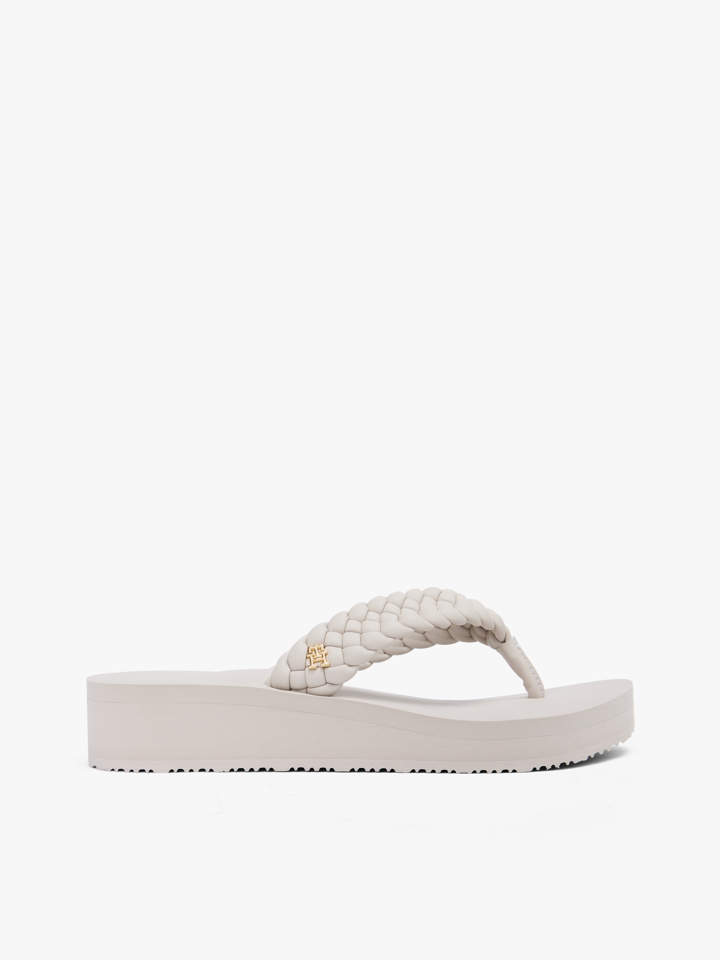 Braided Strap Wedge Flip-Flops
