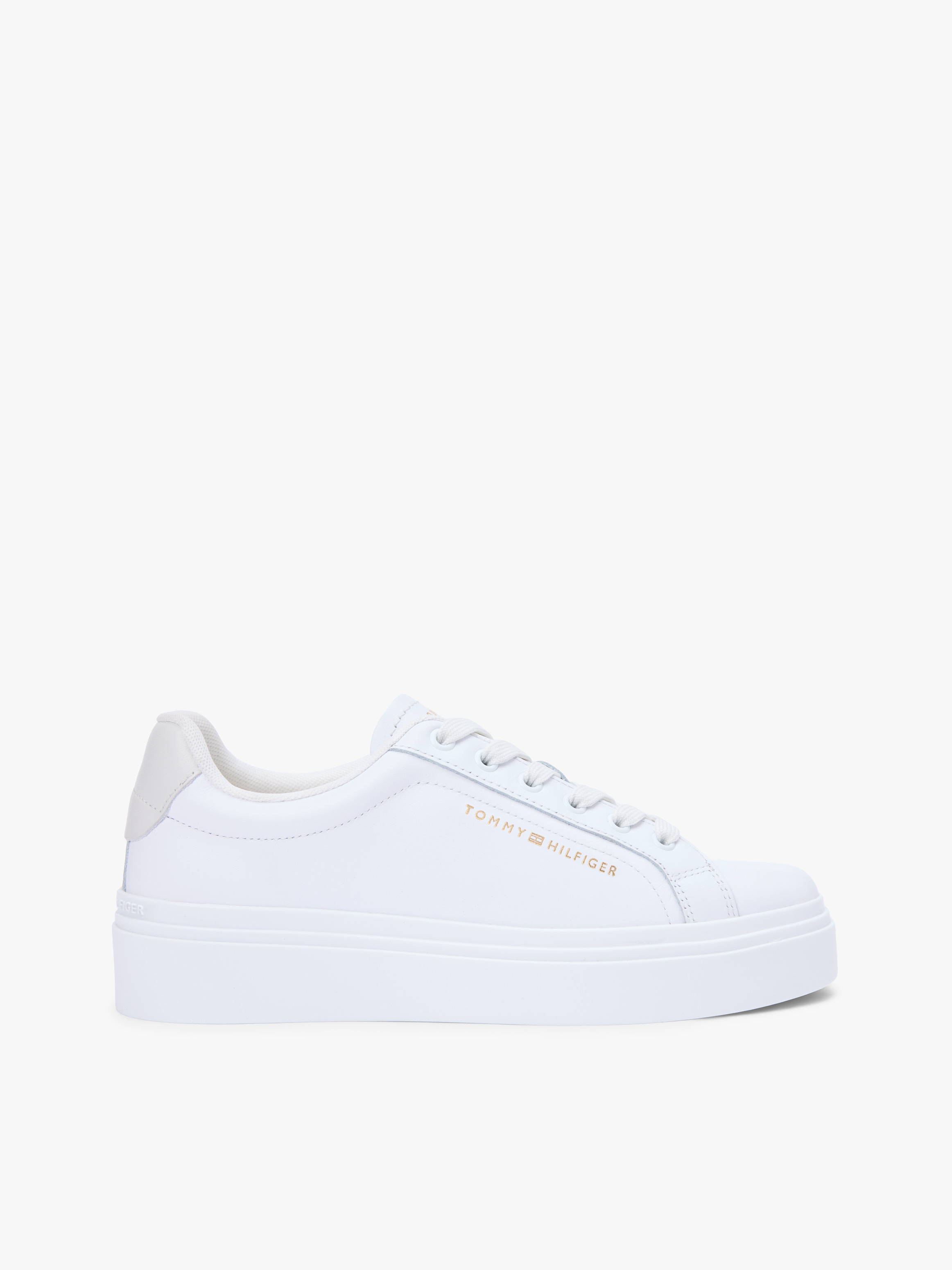 Logo Leather Platform Cupsole Trainers
