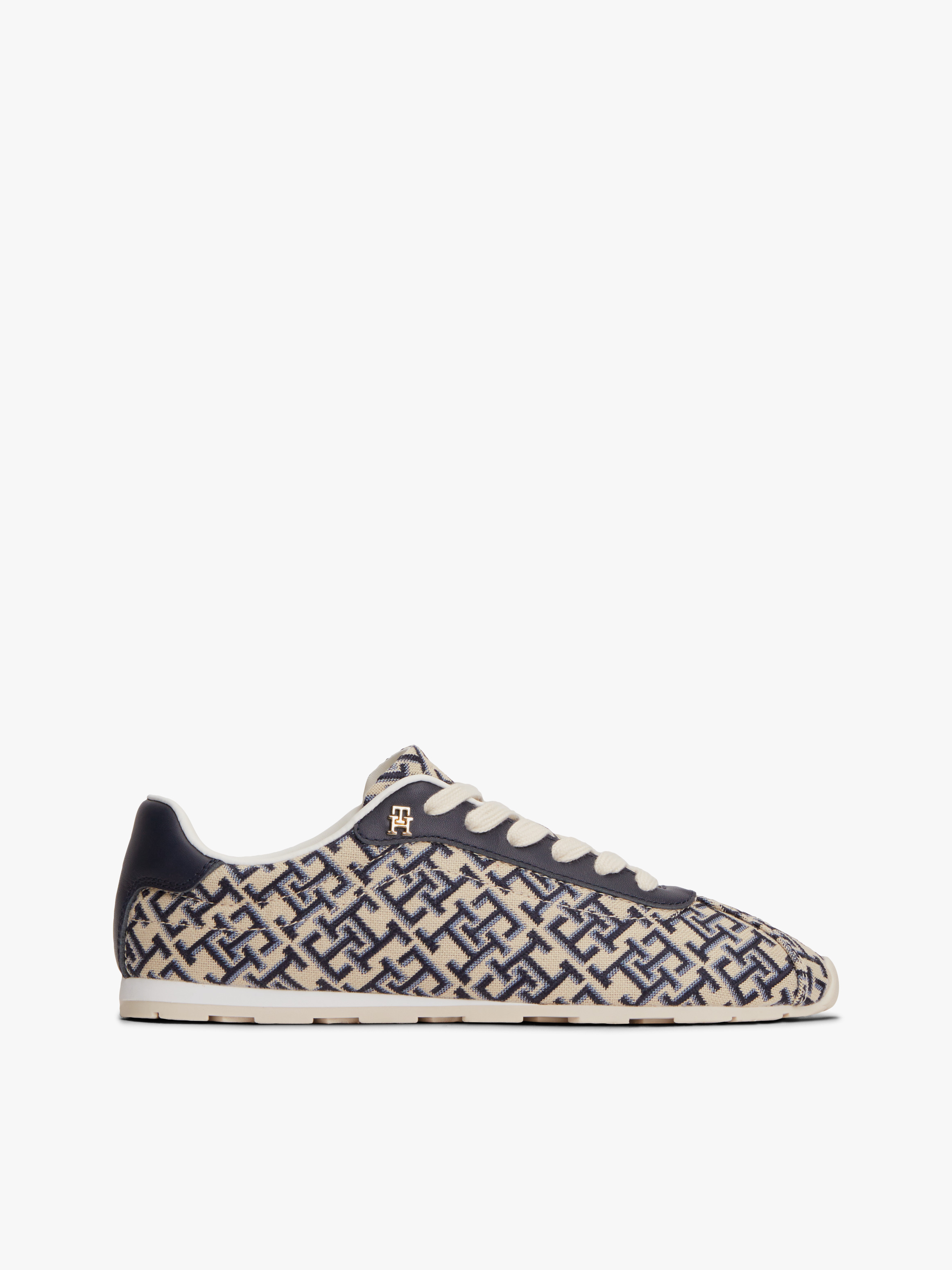 TH Monogram Textile Trainers — Navy