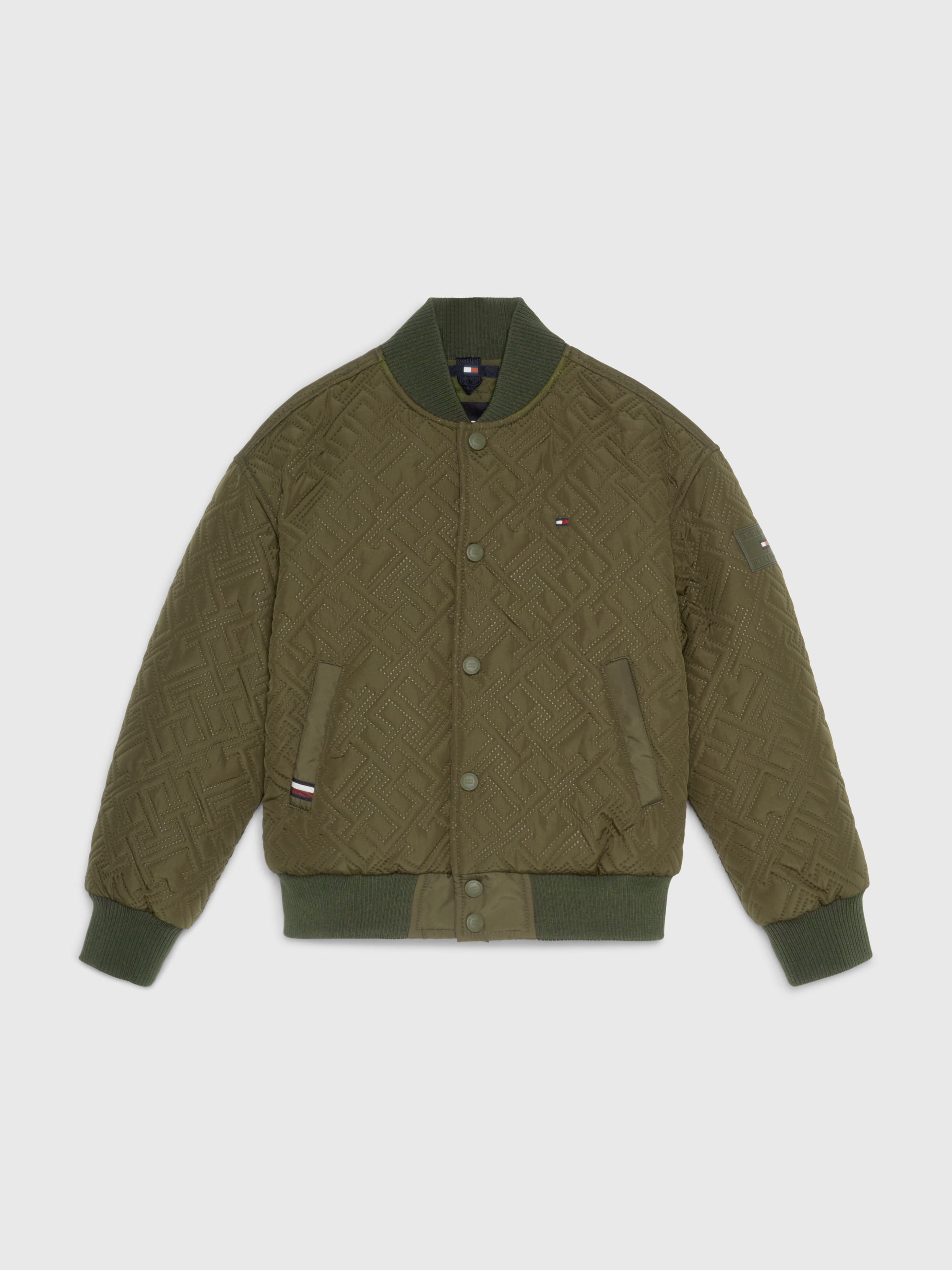 TH Monogram Quilted Bomber Jacket