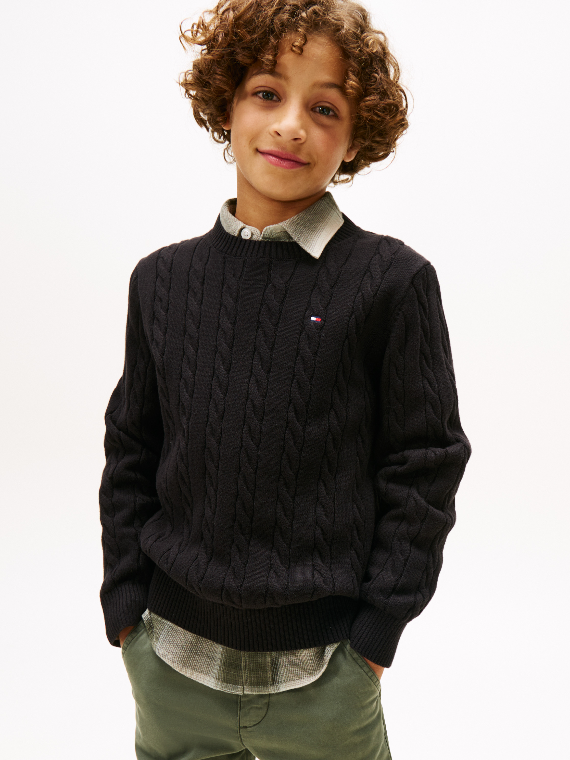 Cable Knit Crew Neck Jumper